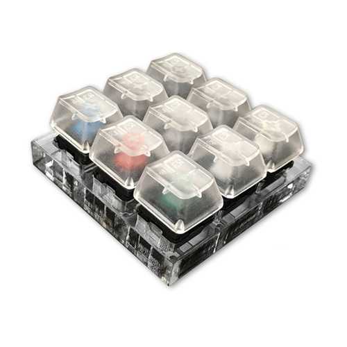 9X Switches ACRYLIC Keyboard Tester Kit - Clear Keycaps Sampler for Cherry MX Switches - Perfect for Mechanical Keyboard Enthusiasts & DIY Custom Builds