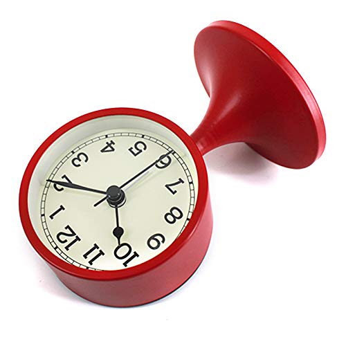 3 Inch Round Silent Non-Ticking Analog Alarm Clock - Battery Operated Quartz Desk Clock for Bedroom, Office, Dorm & Travel
