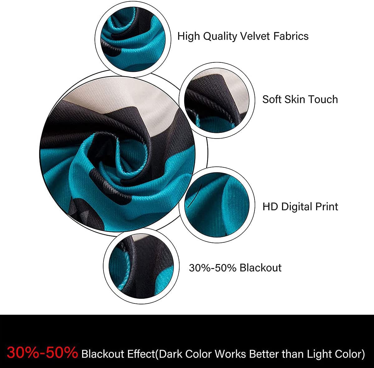 Erosebridal Blue & Black Video Game Controller Curtains for Boys Room - 2 Panel Set, 52x63 Inch - Perfect for Teen Bedroom, Gaming Room & Living Room Window Treatments