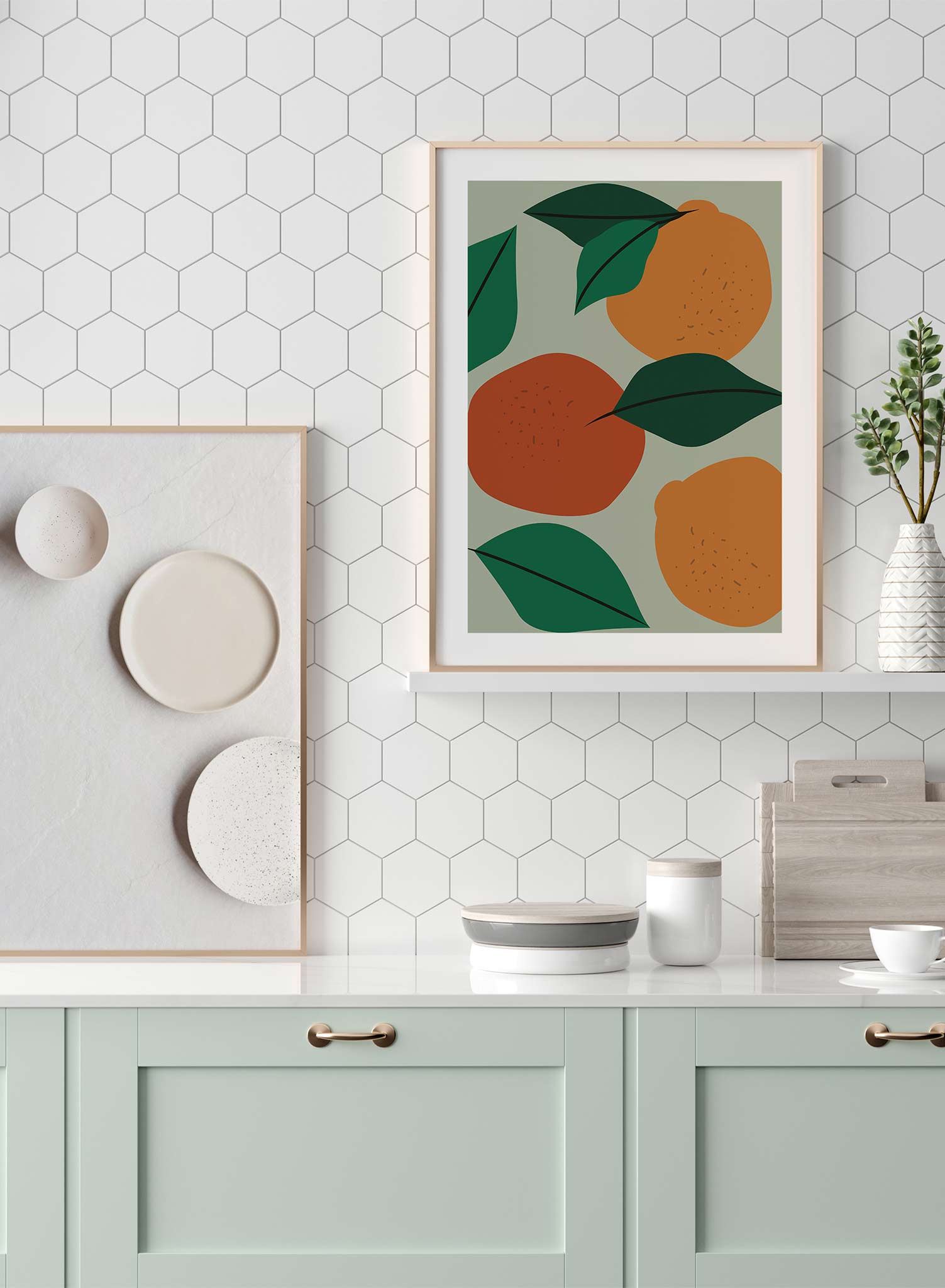 Orange You Glad? Funny Citrus Fruit Poster - Perfect for Kitchen Decor, Office Humor & Home Wall Art