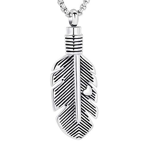 Heart Feather(silver tone)