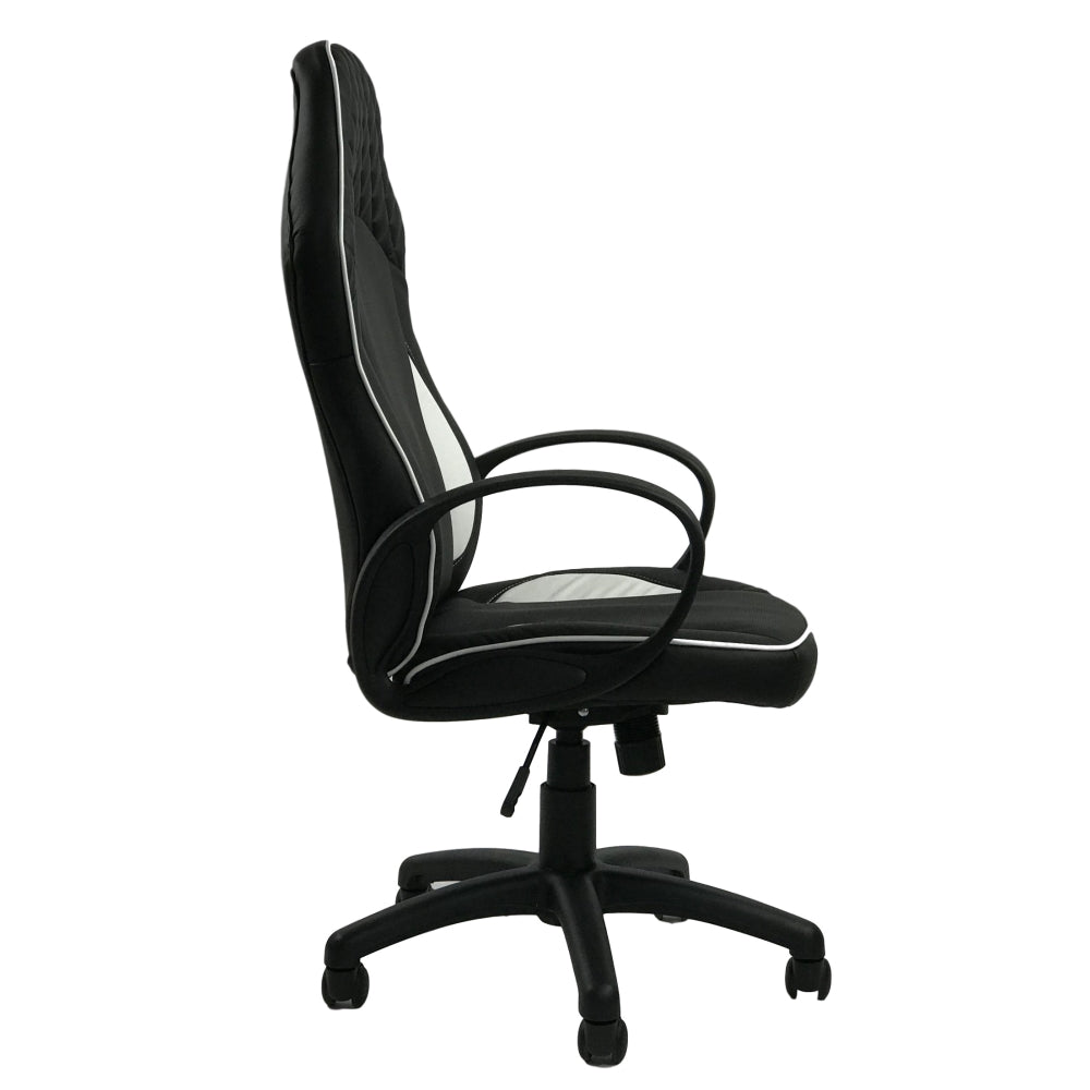 HAWK SERIES 1093H Ergonomic Gaming Chair - Black & White - High Back Racing Style with Lumbar Support for PC, Office, and Esports Gamers
