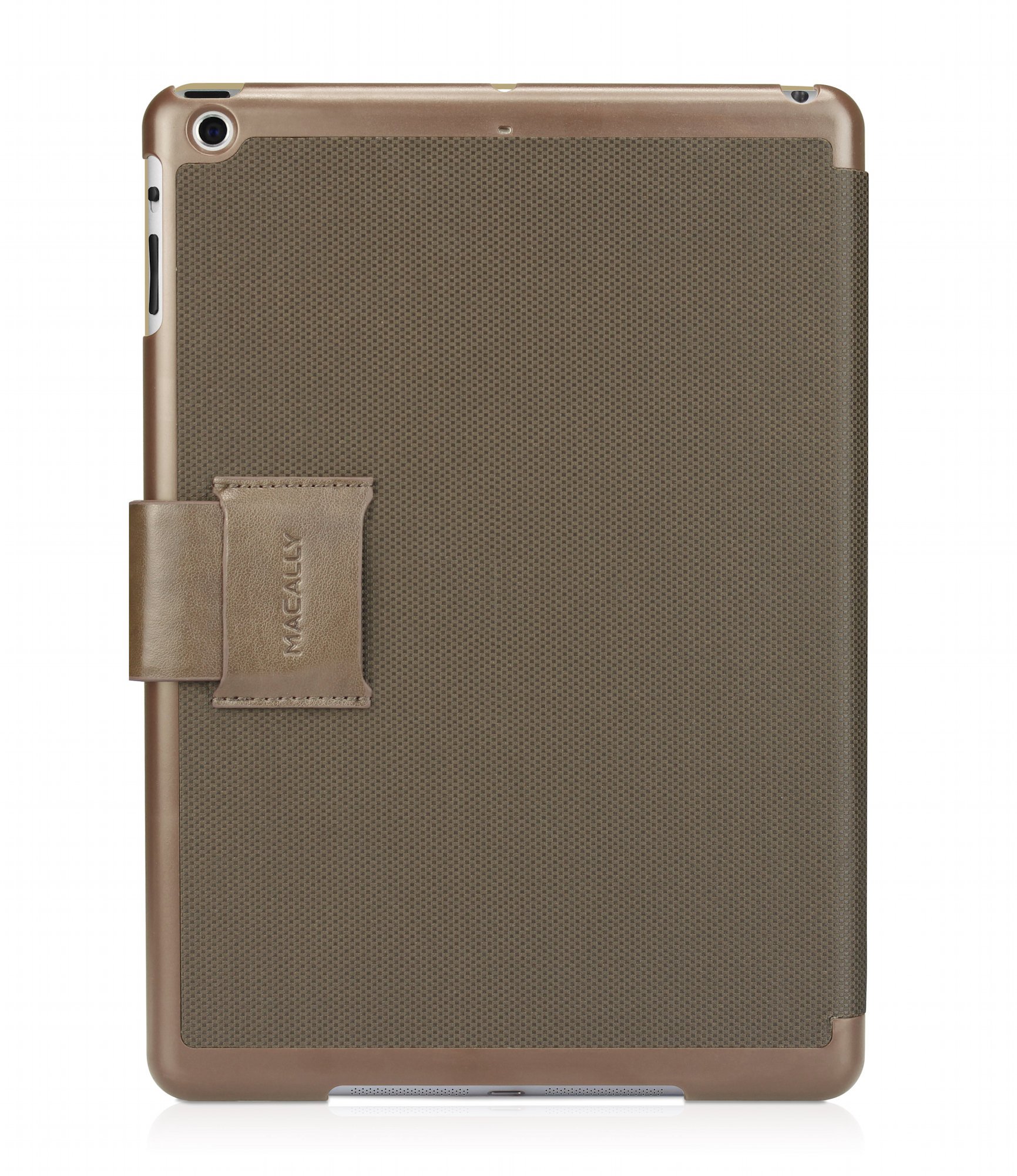 Macally Bookstand Case with Stand Function for iPad Air (5th/4th Gen) - Adjustable Viewing Angle, Protective Cover, Lightweight Design - Perfect for Reading, Watching Movies & Working (Brown, Model 18026)