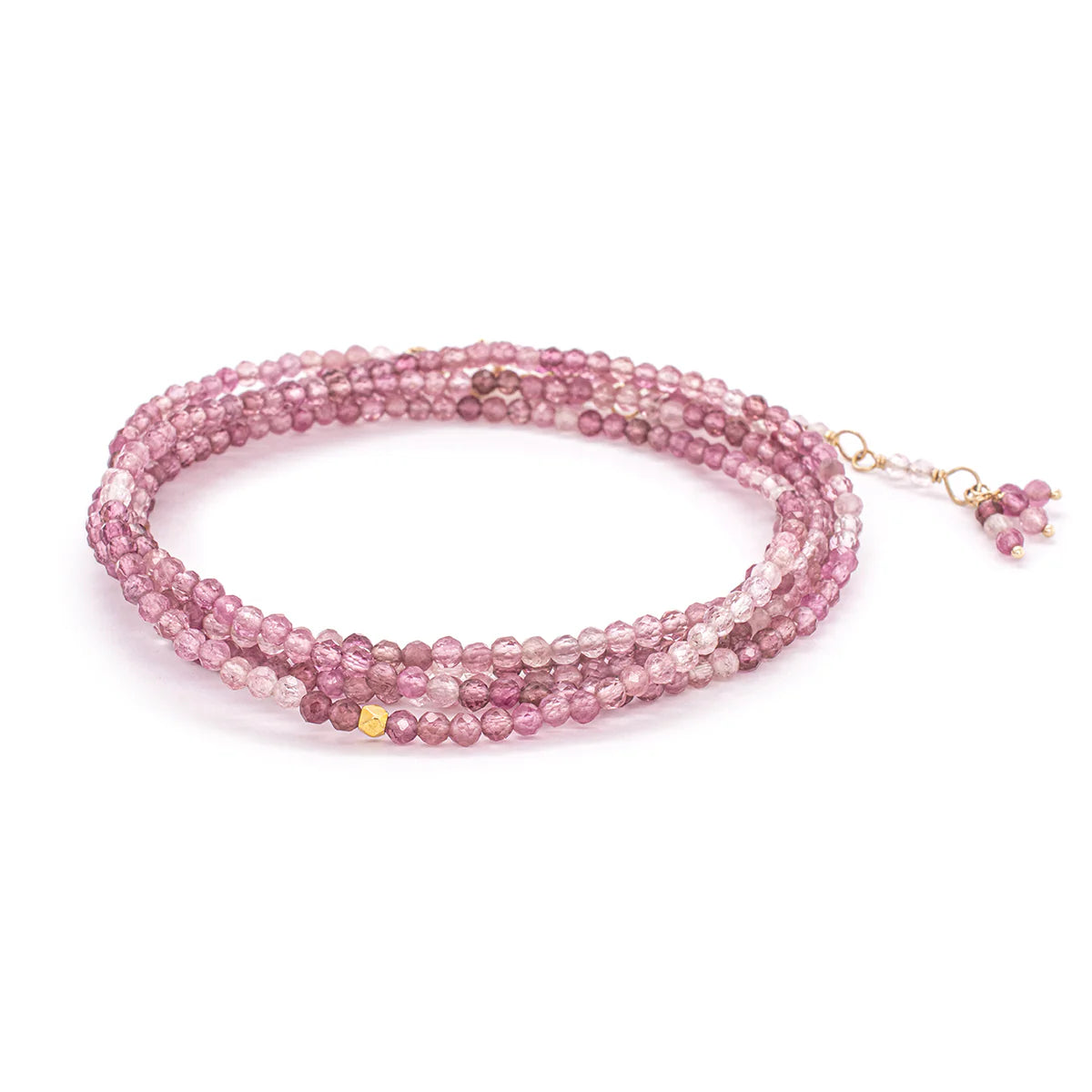 Anne Sportun Pink Tourmaline Wrap Bracelet - Elegant Adjustable Gemstone Jewelry for Women | Perfect for Weddings, Parties & Everyday Wear