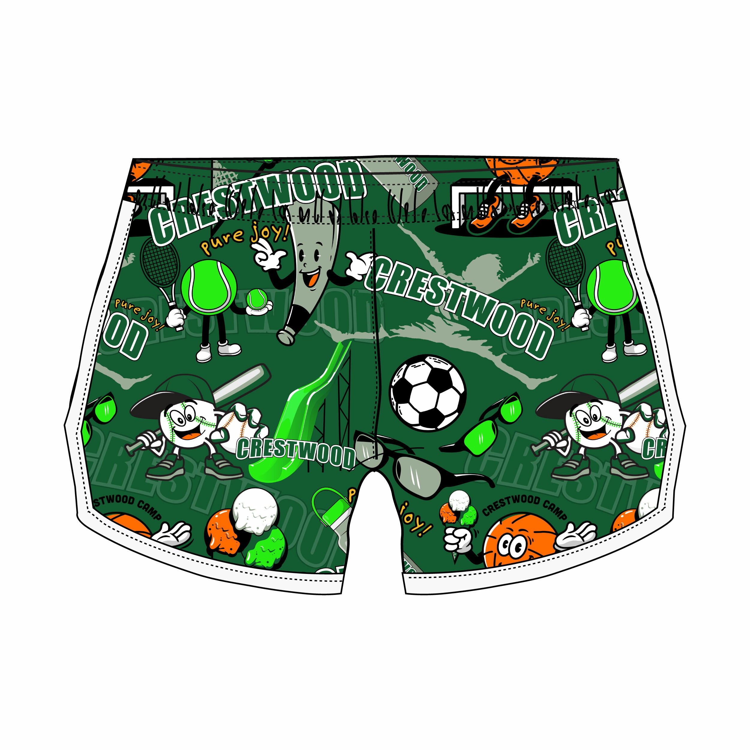 Girls & Womens Crestwood Camp Shorts - Comfortable Cotton Casual Shorts for Summer Outdoor Activities, Hiking, and Camping