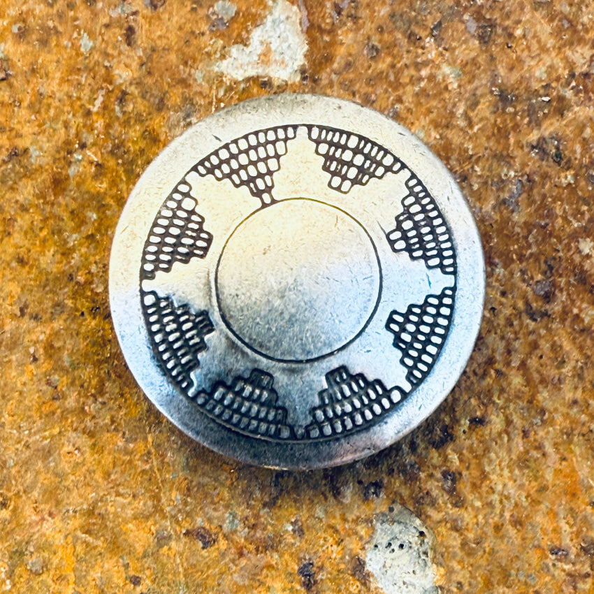 Vintage Navajo Sterling Silver Concho Button Cover - Handmade Native American Jewelry for Western Fashion & Boho Style Outfits