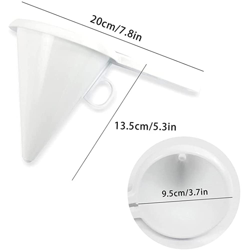 1PC White Adjustable Plastic Chocolate Funnel for Baking - Cookie, Cupcake, Pancake & Muffin Decorating - Easy to Use Kitchen Tool for Cake Icing, Dessert Making & DIY Baking Projects