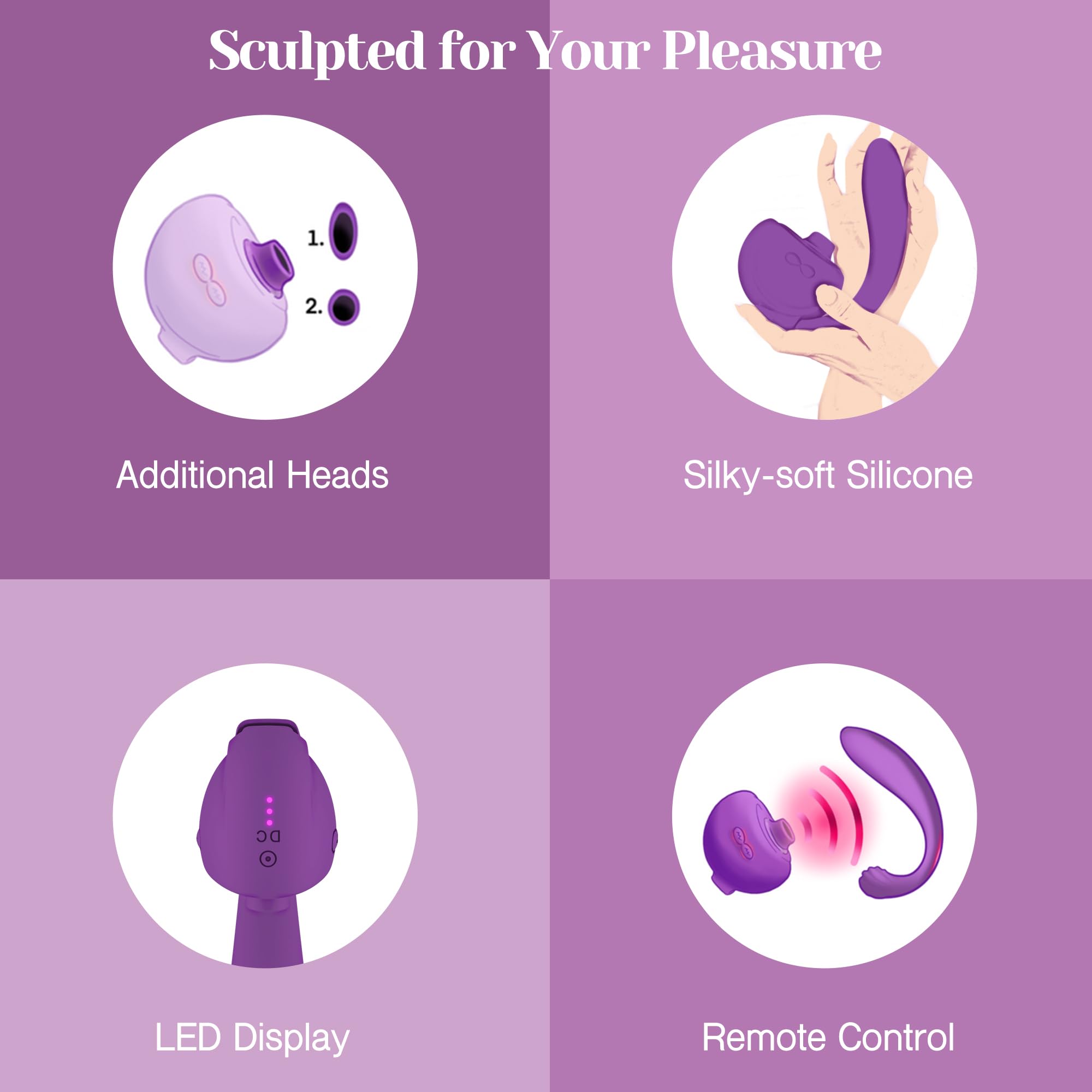 Tracy’s Dog OG 3 Clitoral Sucking G Spot Vibrator - Detachable 3-in-1 Adult Sex Toy for Women & Couples - Flexible Dual Stimulator with Suction & Vibration - Perfect for Solo Play & Couples Intimacy