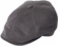 Failsworth Hudson Cotton Baker Boy Cap - Charcoal & Clay - Vintage Style Newsboy Hat for Men & Women - Perfect for Casual Outfits, Outdoor Activities & Fashion Statements