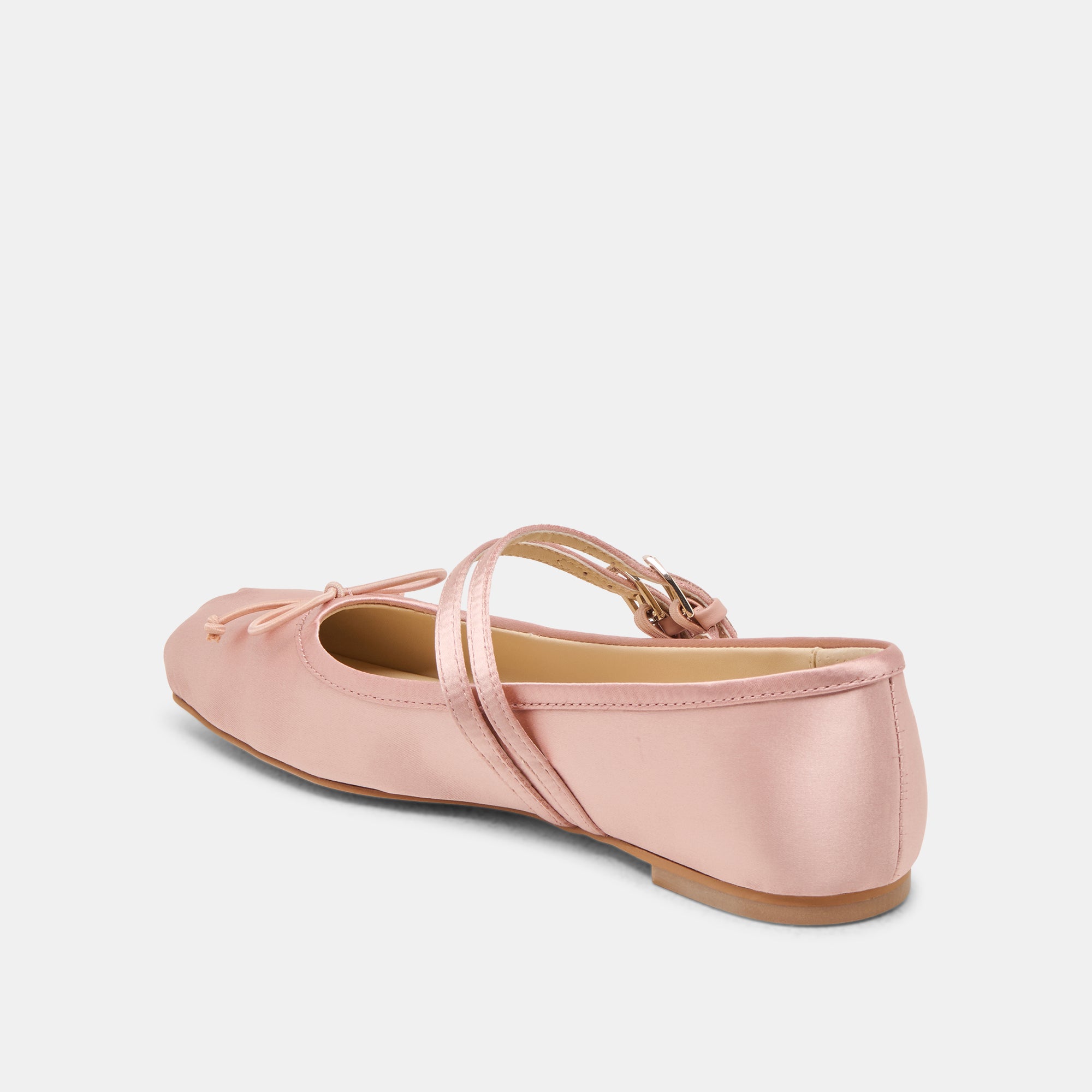 GIBSEN Women's Ballet Flats - Blush Satin Pointed Toe Slip-On Shoes for Comfort & Style | Perfect for Work, Weddings & Casual Outfits