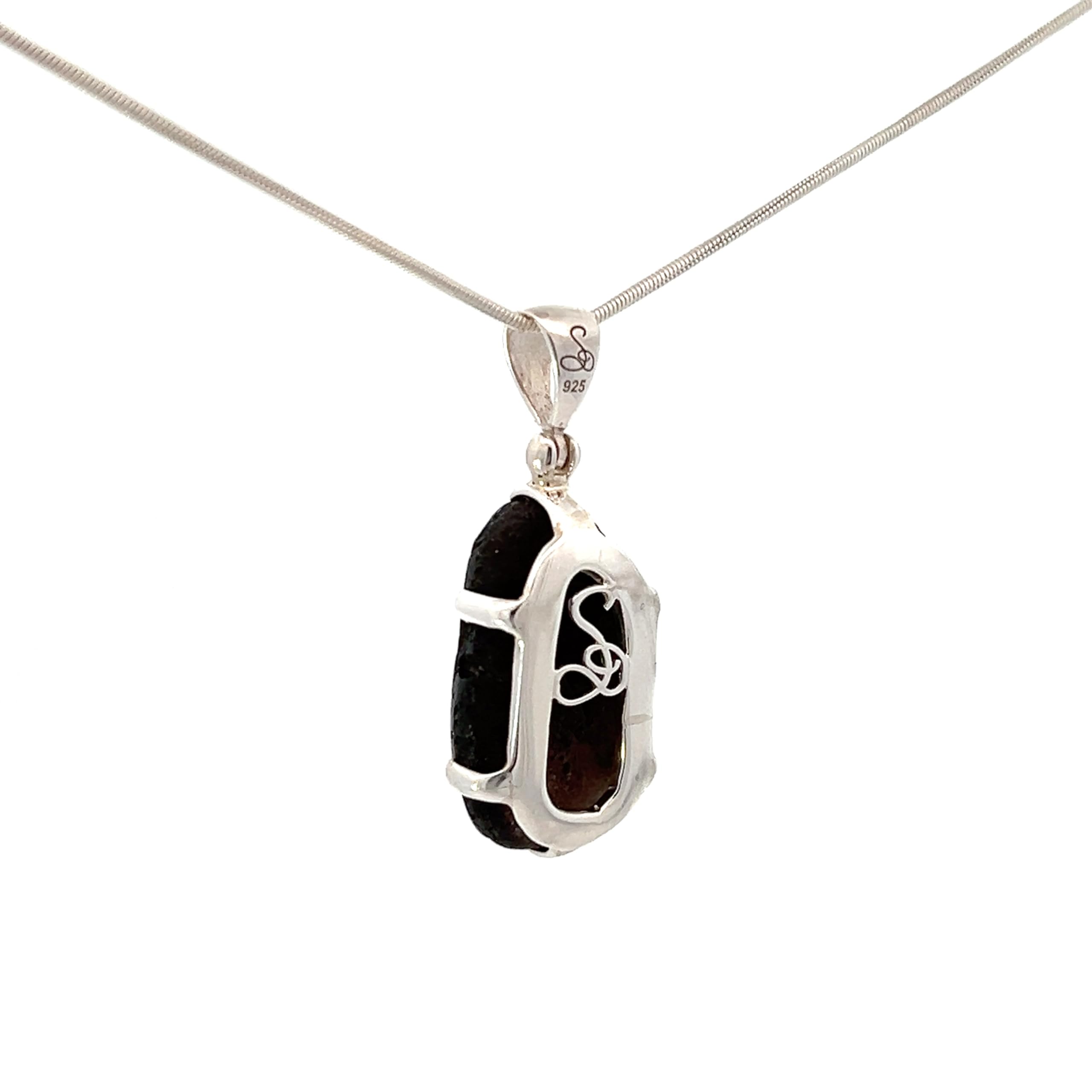 Forever Awaken Saffordite Cintamani Stone Pendant Necklace - 18 Inch Brown Leather Cord - Spiritual Healing Jewelry for Meditation & Energy Protection