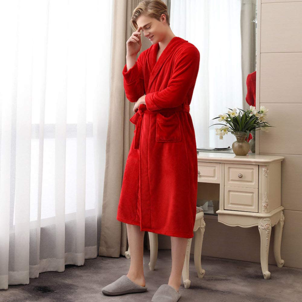 SDCVRE Women's Flannel Nightgown Pajamas Set - Festive Chinese Red Winter Sleepwear, Soft Bathrobe for Home & Wedding, Plus Size XL - Cozy Holiday Loungewear for Christmas & Valentine's Day