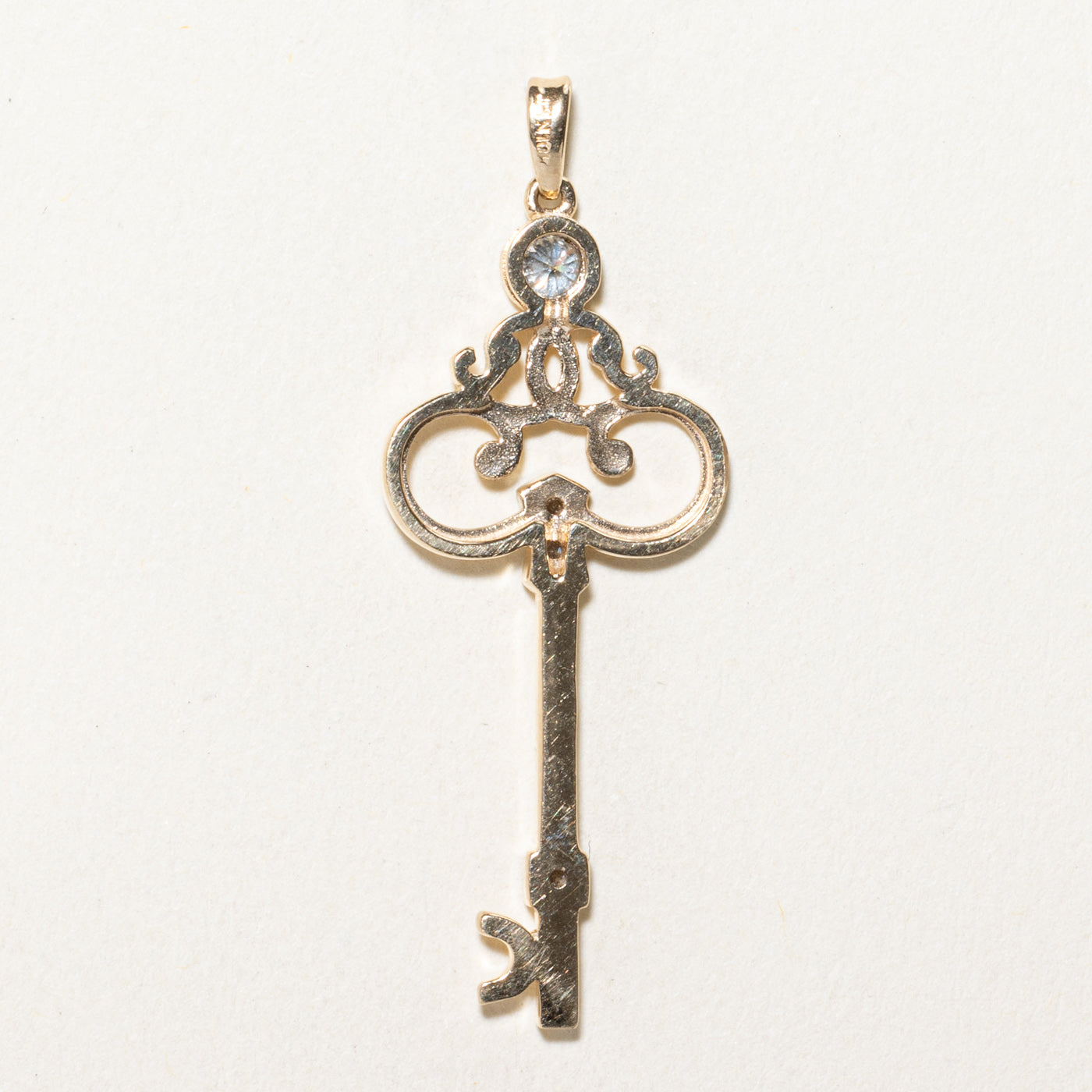 0.15ctw Diamond Key Pendant Necklace - Elegant Jewelry Gift for Women, Perfect for Anniversaries, Birthdays & Special Occasions
