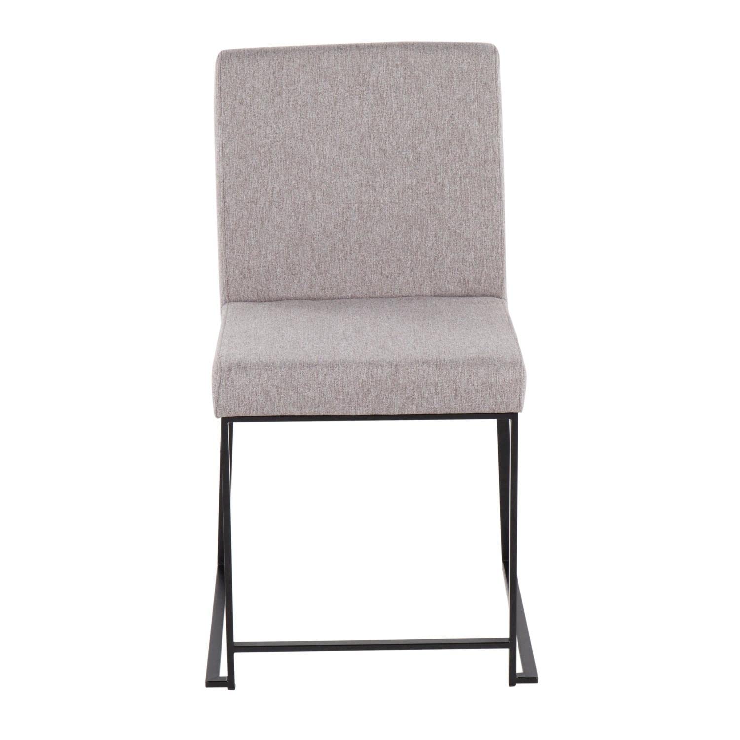 LumiSource High Back Fuji Dining Chair - Set of 2 Modern Upholstered Kitchen Chairs for Dining Table | Comfortable Contemporary Seating for Home, Restaurant & Office Use