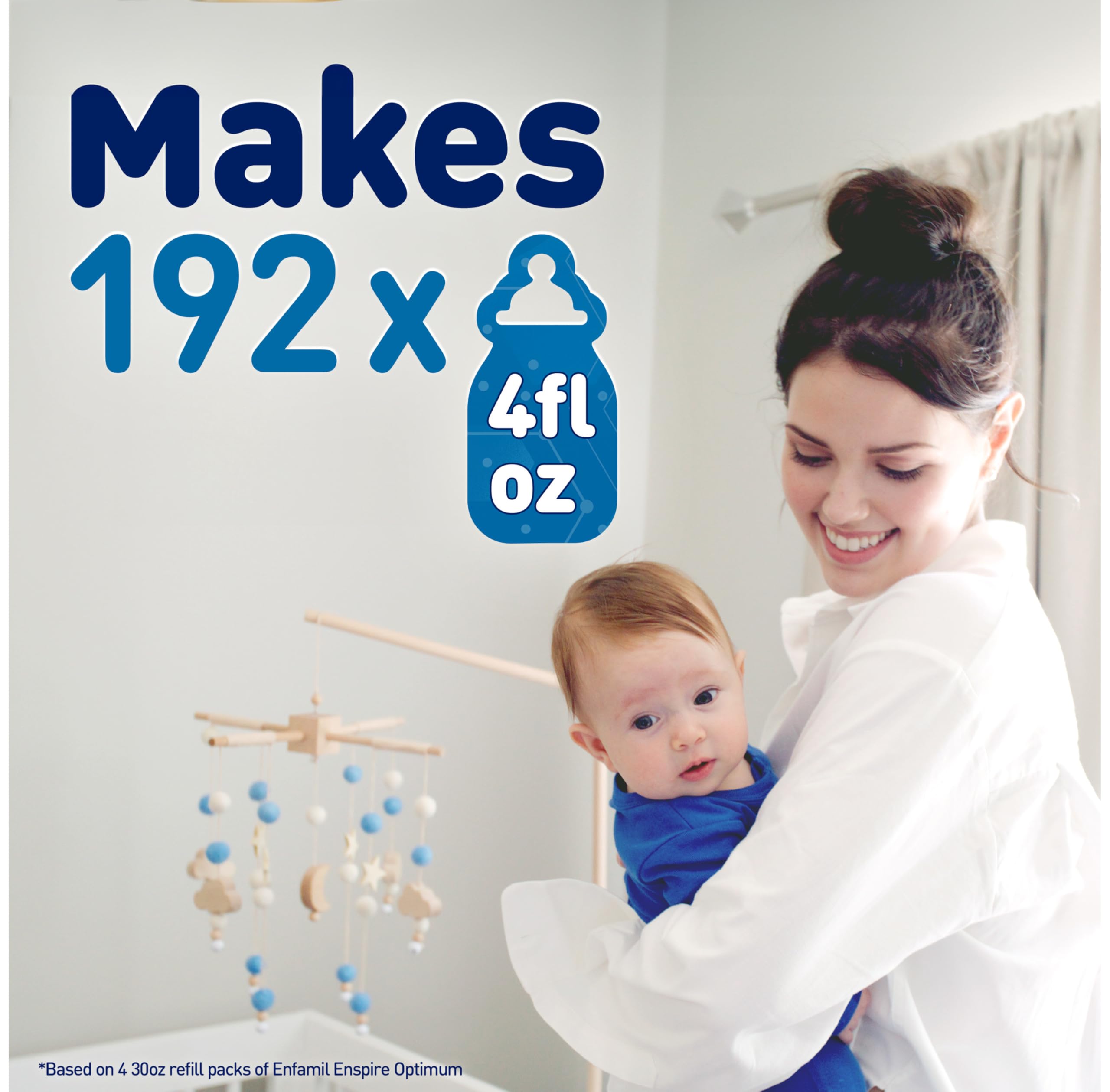 Enfamil Optimum Baby Formula - Closest to Breast Milk with Immune-Supporting Lactoferrin & Brain-Building DHA | 30 Oz (Pack of 4) | Ideal for Newborns & Infants, Perfect for Daycare & Travel Feeding