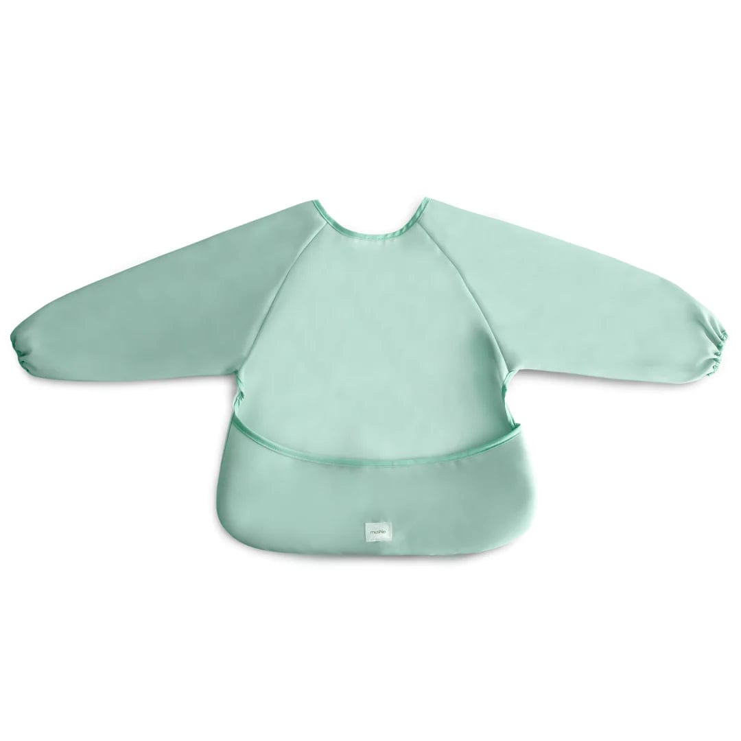 Mushie Long Sleeve Baby Bib - Soft Organic Cotton Drool Bibs for Infants & Toddlers - Perfect for Feeding, Teething, and Messy Playtime