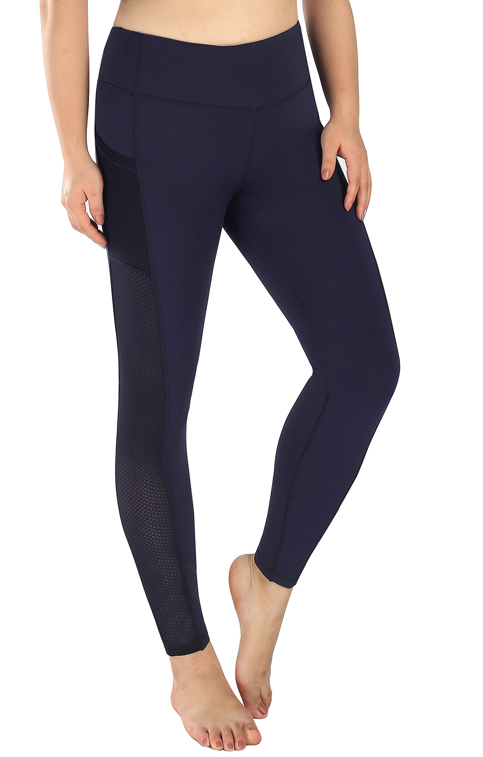 Women's High-Waisted Yoga Pants with Side Pockets - Breathable Workout Leggings for Running, Gym & Lounge | Plus Size Activewear