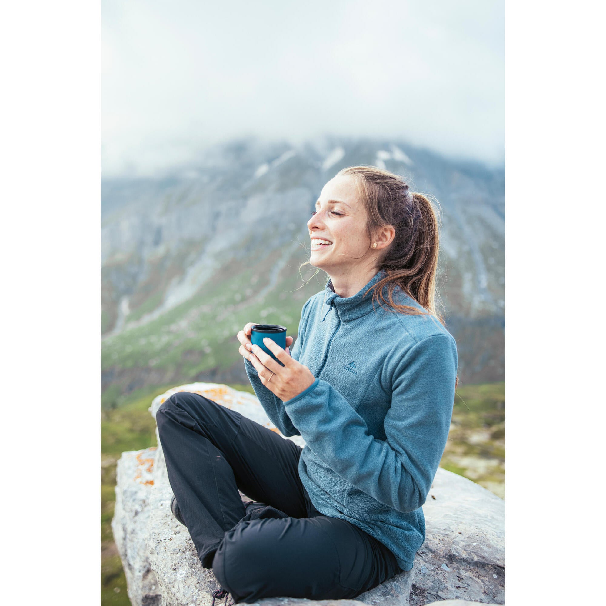 Quechua Women's MH120 Fleece Jacket - Warm Winter Outdoor Jacket for Hiking, Camping & Casual Wear