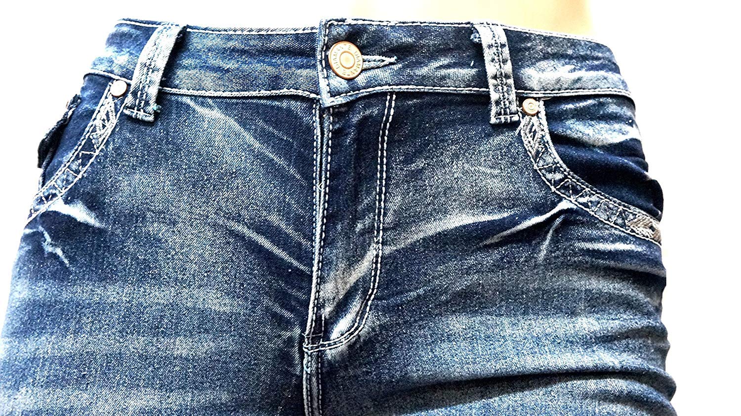 Jack David Handcrafted Women's Plus Size Stretch Denim Jeans - Premium Blue & Black Slim Bootcut Skinny Pants for Casual Wear & Night Out