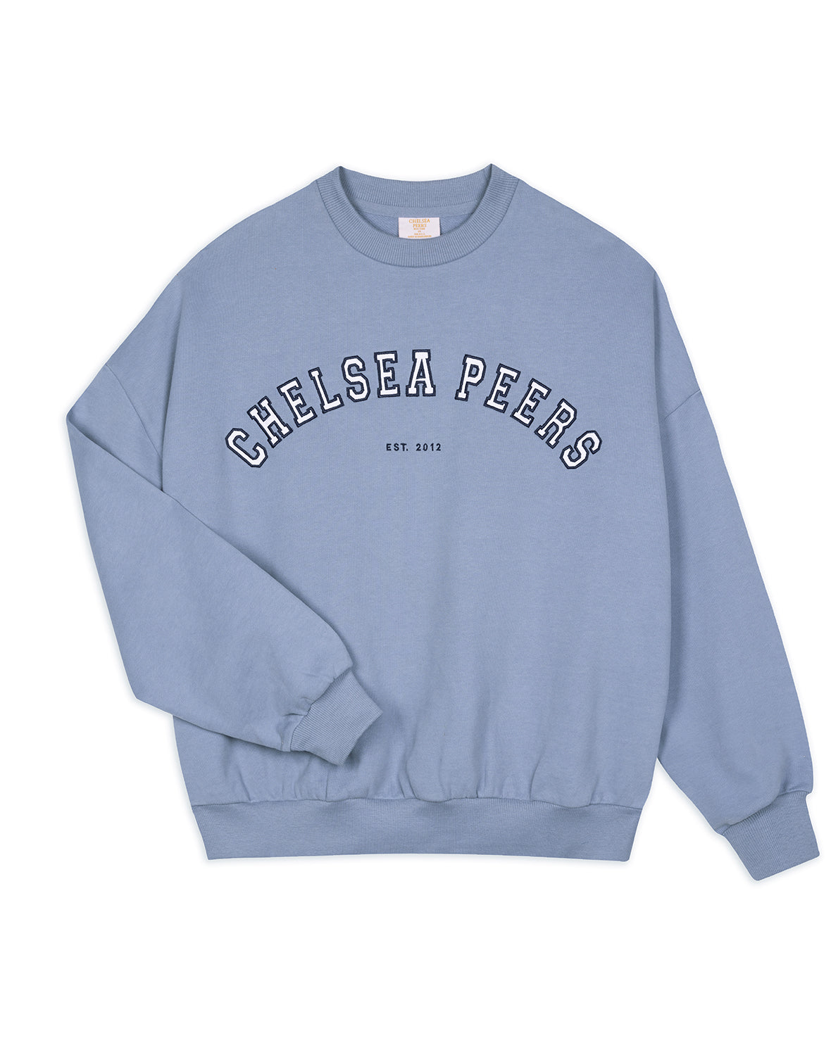Organic Cotton Embroidered Logo Sweatshirt for Women - Soft & Comfortable Pullover Hoodie in Petrol Blue - Perfect for Casual Wear, Lounge & Street Style Fashion