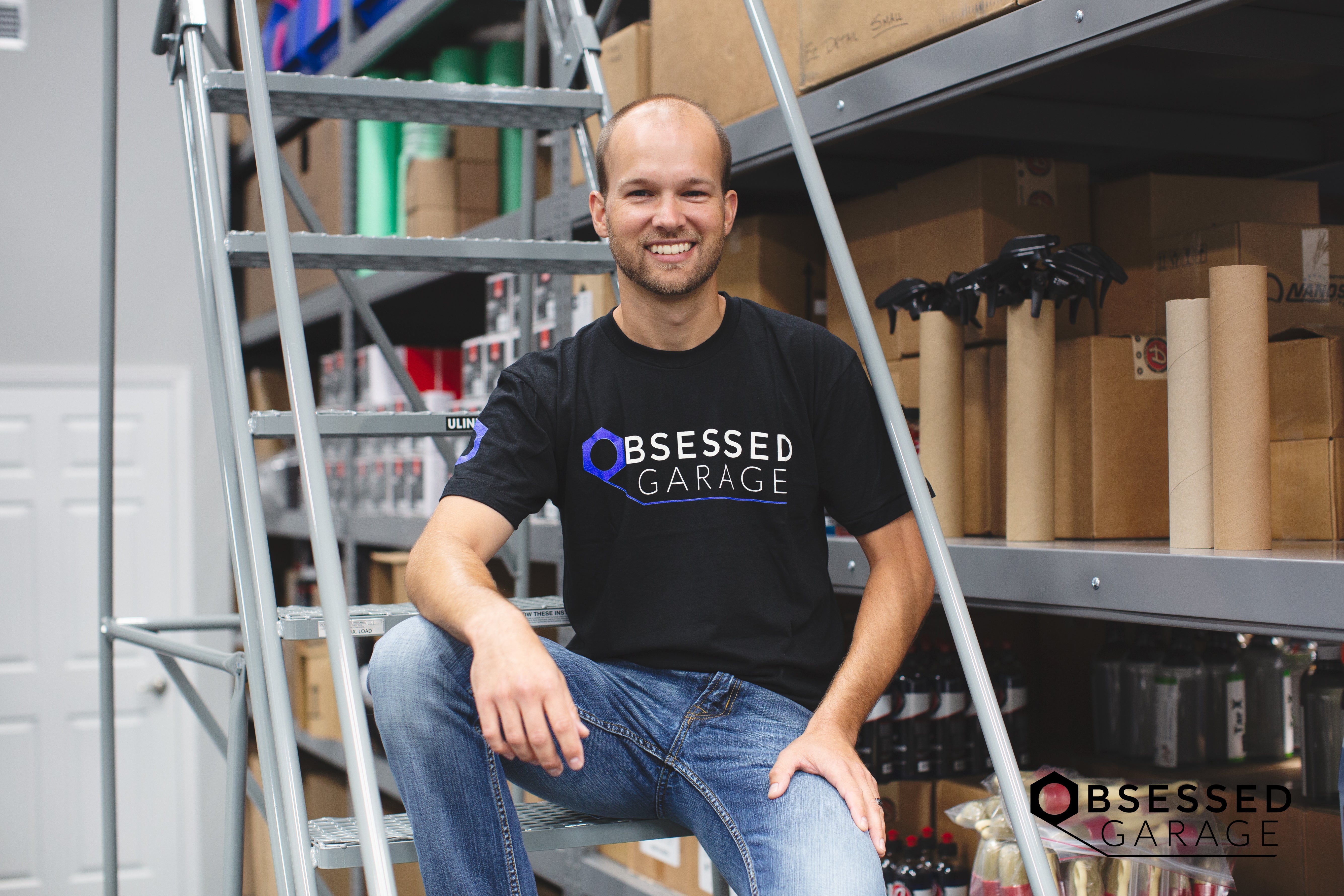 Obsessed Garage Logo T-Shirt - Premium Cotton Tee for Car Enthusiasts - Perfect for Car Shows, Meetups & Casual Wear