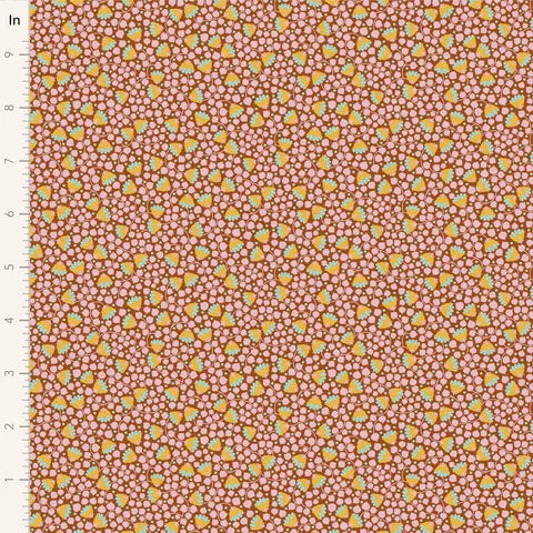 Bellflower Tilda 110135 Mulberry - Elegant Floral Print Fabric for Quilting, Sewing & Home Decor Projects