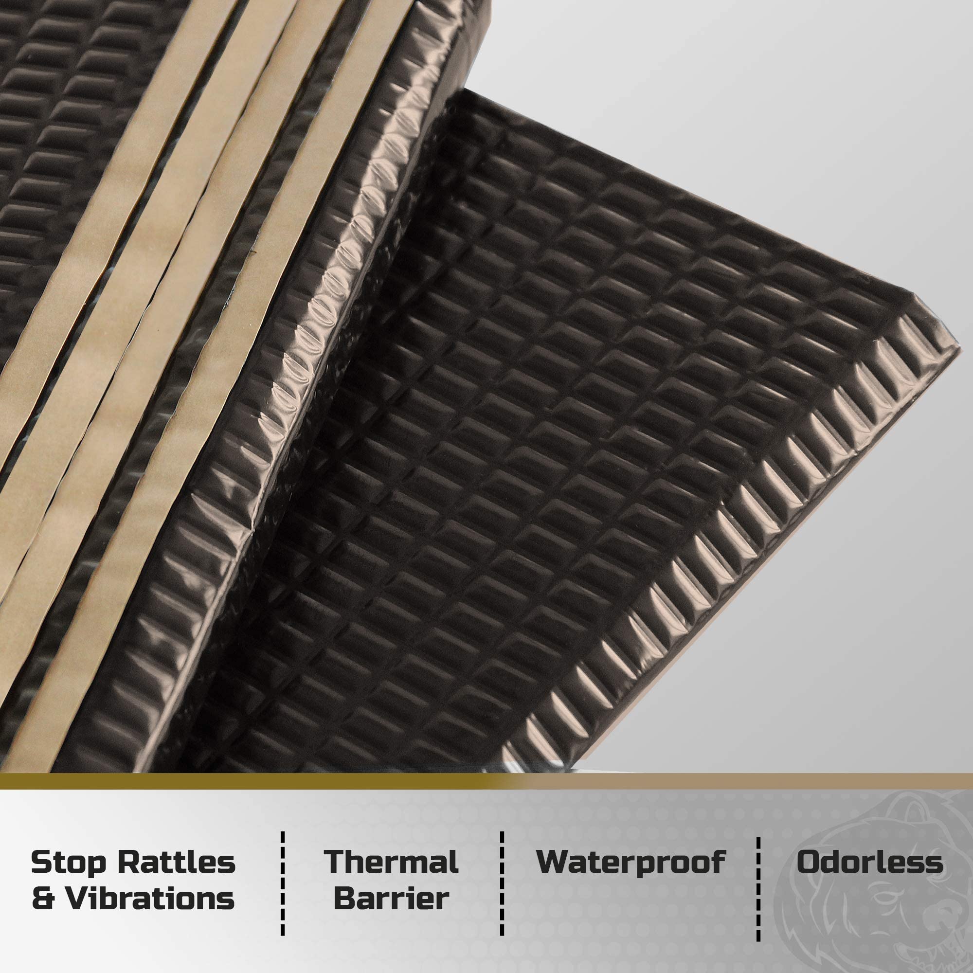 Siless 80mil Black Sound Deadening Mat (36 sqft) - Premium Car Sound Dampening Material for Noise Reduction & Vibration Control - Perfect for Automotive, RV, Home Theater & DIY Soundproofing Projects