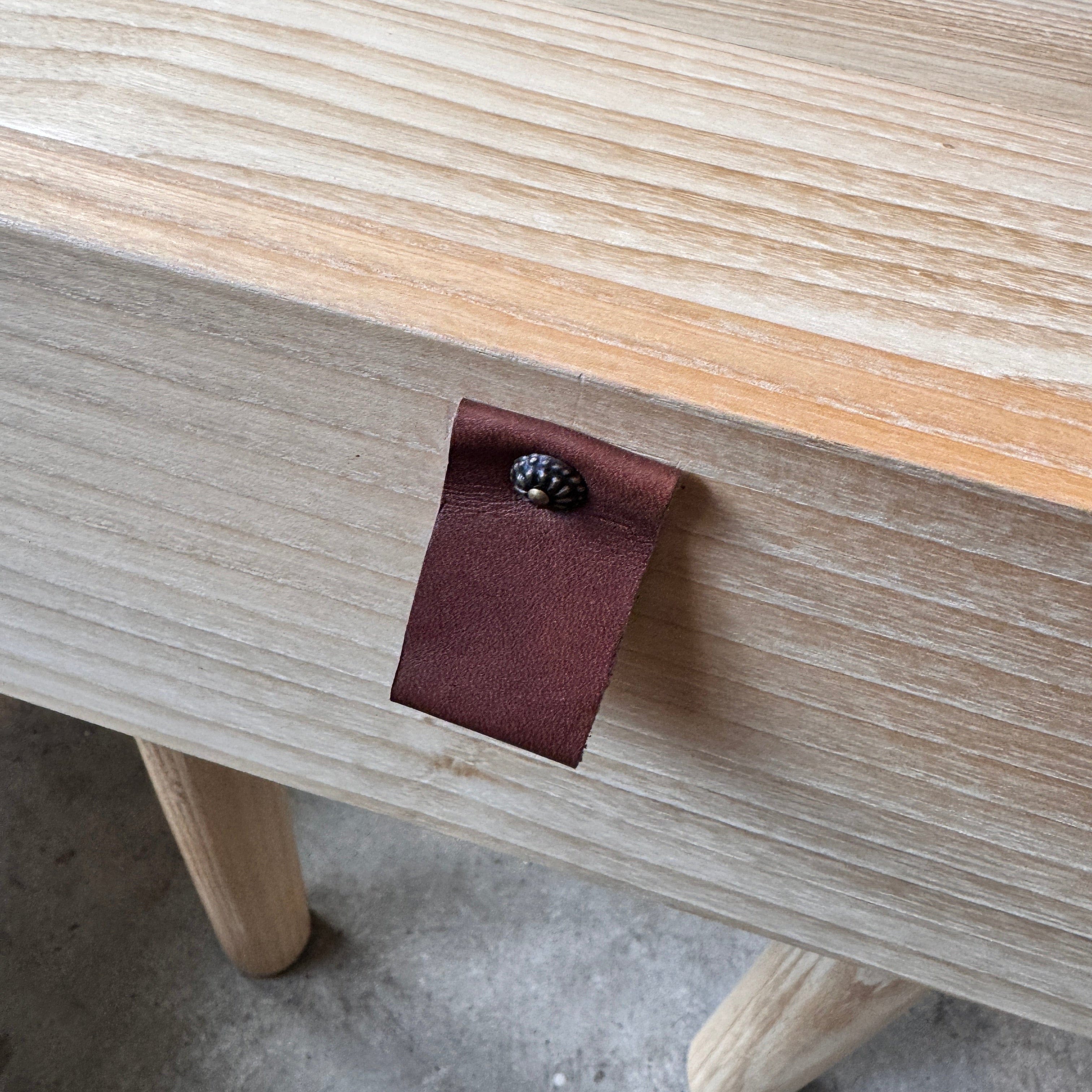 Handcrafted Sungkai Wood Bedside Table - Natural Solid Wood Nightstand with Drawer for Bedroom Decor | Perfect for Modern, Farmhouse & Rustic Home Styles
