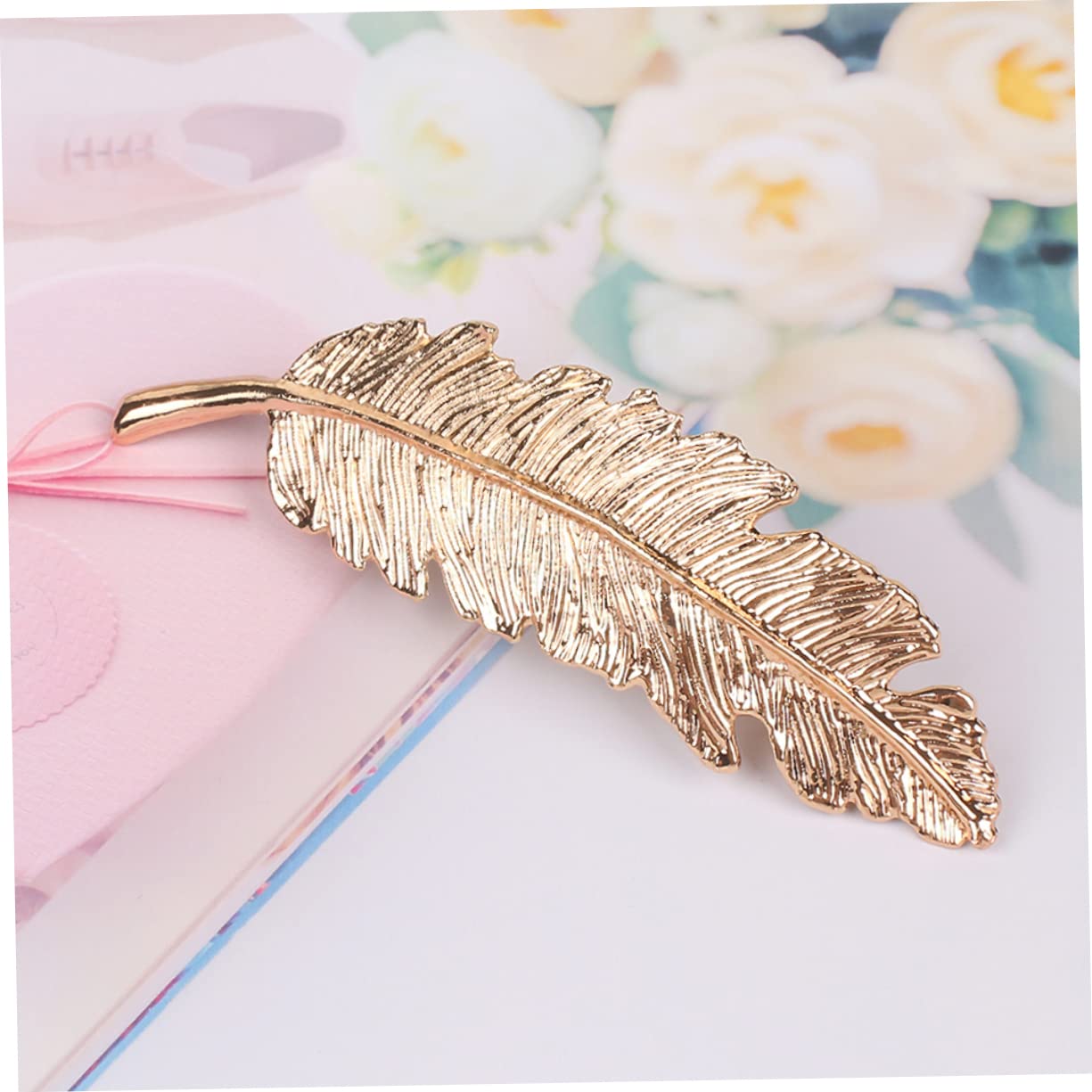 POPETPOP Handmade Gold Bridal Hairpin - Leaf Hair Clip for Women & Girls | Wedding, Prom, Party Hair Accessories