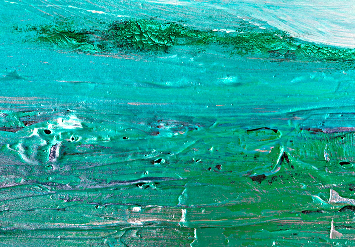 Abstract Textured Canvas Wall Art - 59x20 Inch Modern Framed Painting, Blue Green Contemporary Print for Living Room & Bedroom Decor | Home & Office Wall Artwork