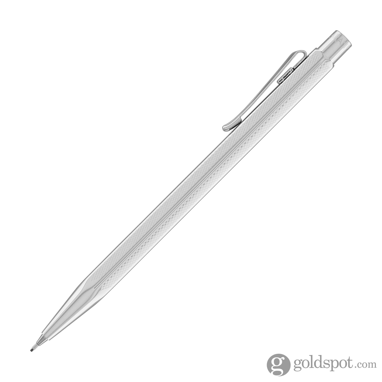 Caran d'Ache Ecridor Retro 0.7mm Mechanical Pencil - Silver Plated & Rhodium Coated - Premium Writing Instrument for Office, School & Gift Giving