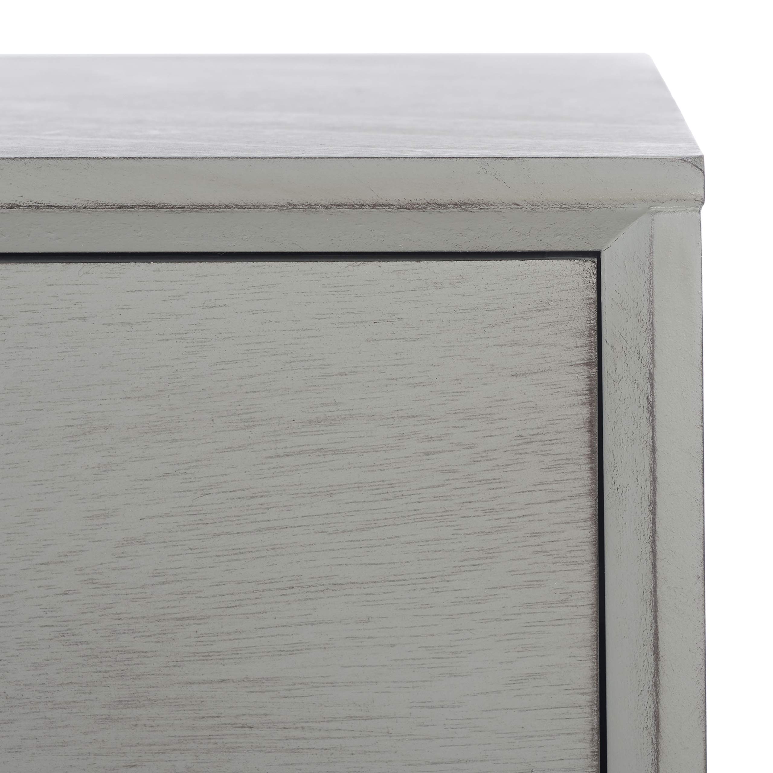SAFAVIEH Home Collection Remy Distressed Grey 1-Drawer Writing Desk - Vintage Style Home Office Furniture for Small Spaces & Bedrooms