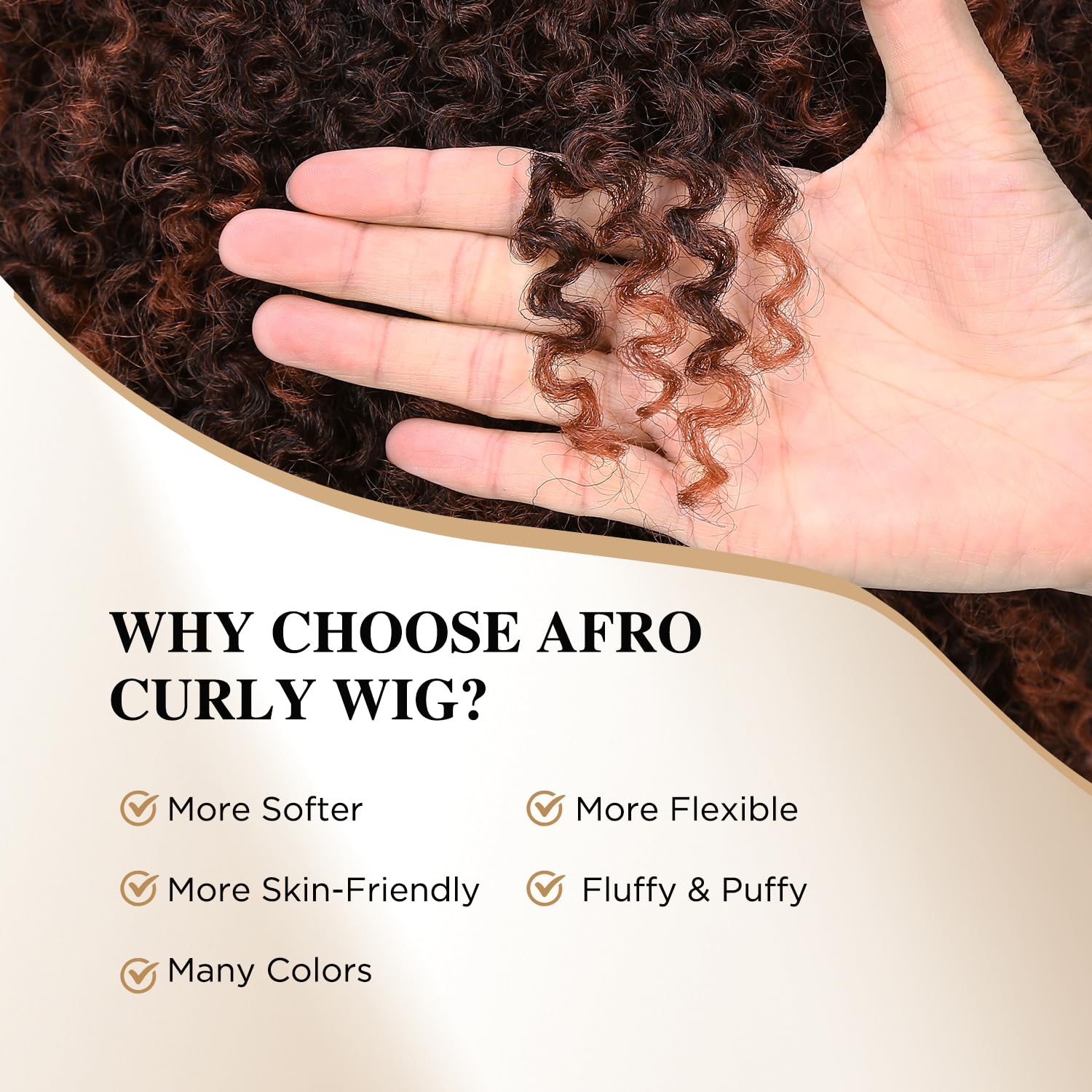 Short Kinky Curly Wigs for Black Women - Heat Resistant Synthetic Afro Bomb Curly Wig with Side Part | Natural 1B/350# Color | Perfect for Daily Wear, Cosplay & Protective Styling