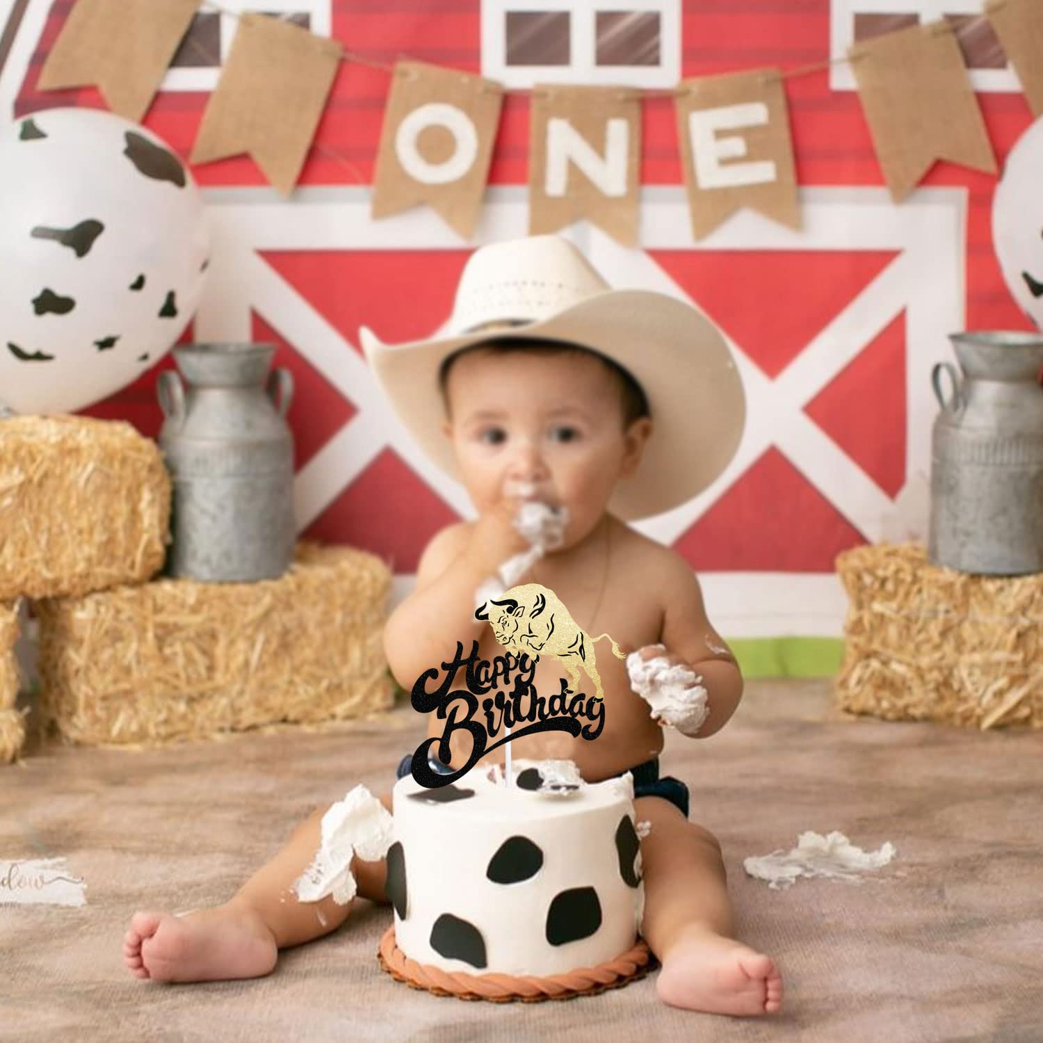 Bullfight Cake Topper - Matador Birthday Party Decorations for Boys & Girls - Brave Matador Theme Cake Decor - Glitter Baby Shower & Kids Birthday Party Supplies - Perfect for Themed Parties, Birthday Cakes, and Special Celebrations