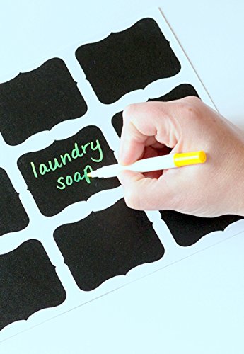 Chalk Ink Pen for Wine Glasses - Reusable Vinyl Stickers Marker for Glass, Mirrors, Ceramic & Stainless Steel - Perfect for Party Labeling, Wedding Favors & Home Organization