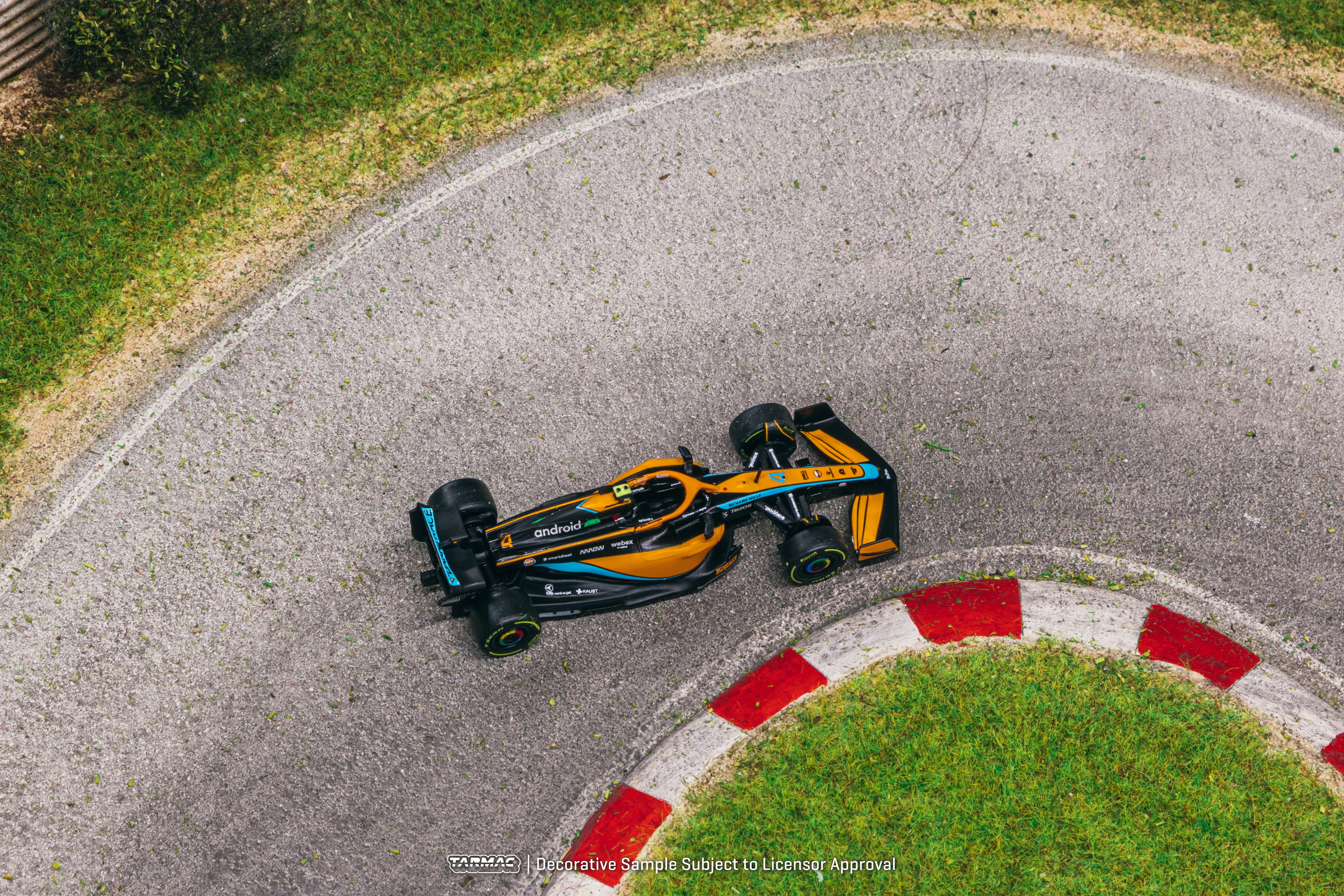 1/64 Scale McLaren MCL36 Lando Norris Emilia Romagna Grand Prix 2022 Diecast Model Car by Tarmac Works & iXO Models - Collectible Racing Car for Display & Gifts