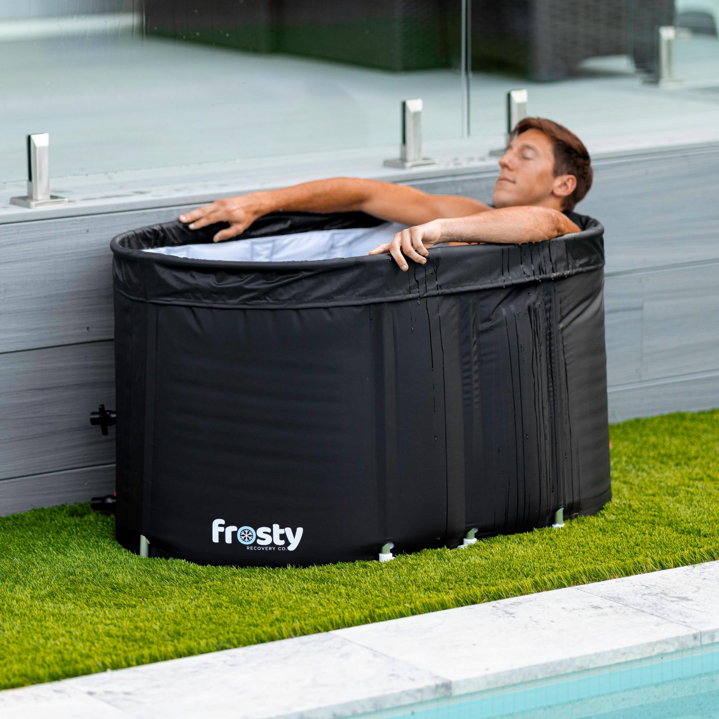 Extra Large Ice Tub Cold Plunge Pod - Professional Cold Water Therapy Bath with Water Chiller Compatibility - Portable Ice Bath Tub for Athletes, Recovery & Hydrotherapy at Home or Gym