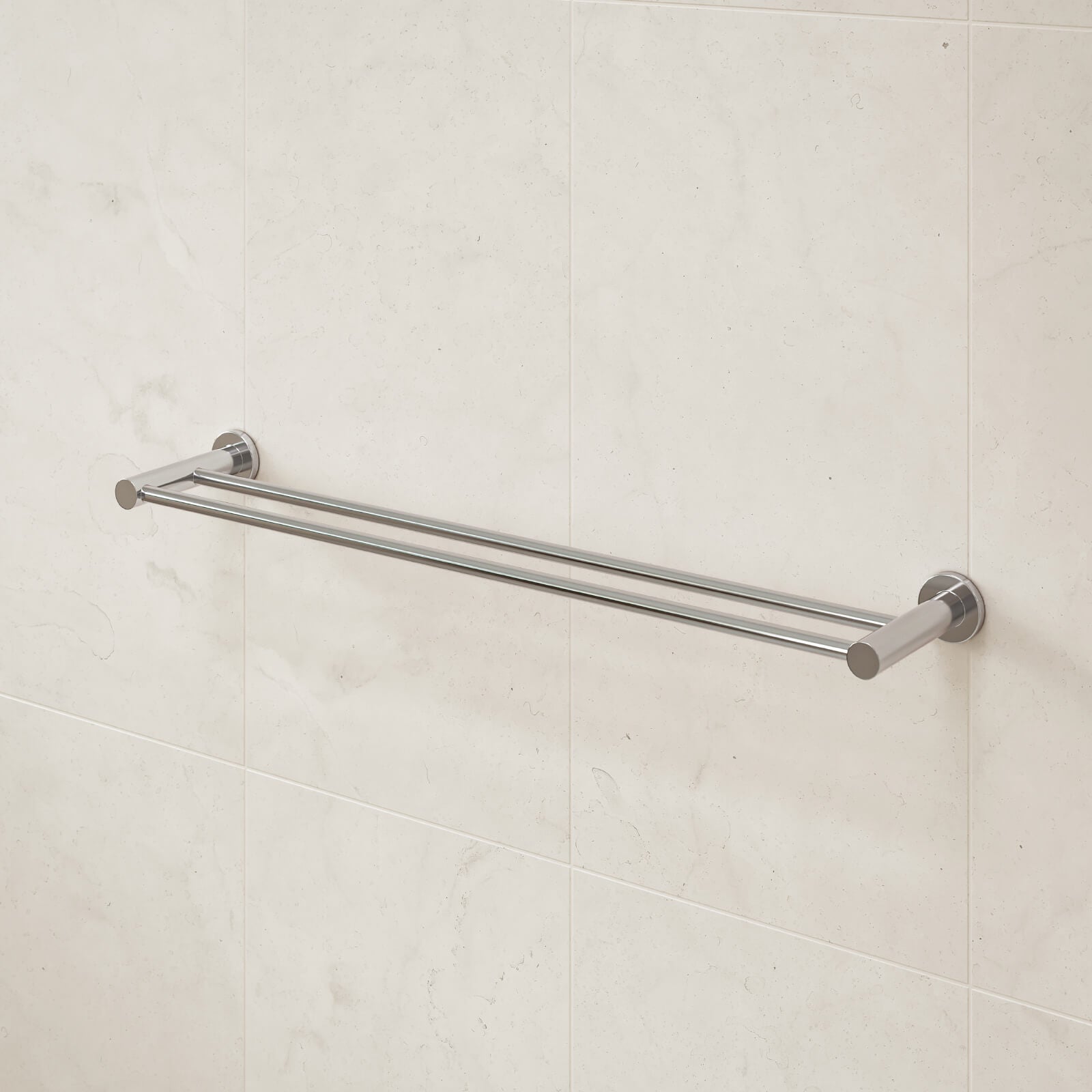 Caroma Liano II 640mm Double Towel Rail in Chrome - Premium Bathroom Towel Holder for Modern Homes & Spas