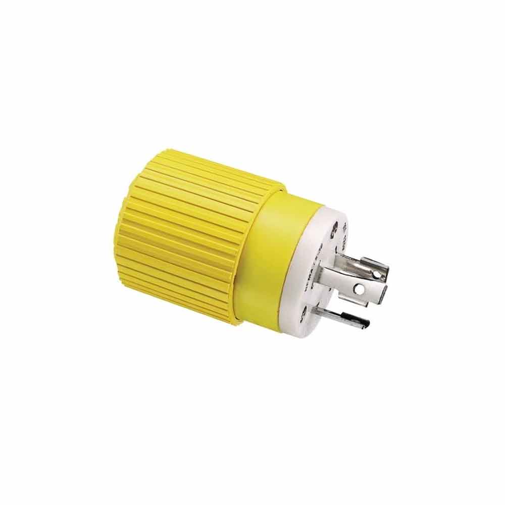 Hubbell 30A 125V Male Plug Connector HBL305CRP - Heavy Duty Power Cord for Industrial Equipment, Generators & RV Power Supply