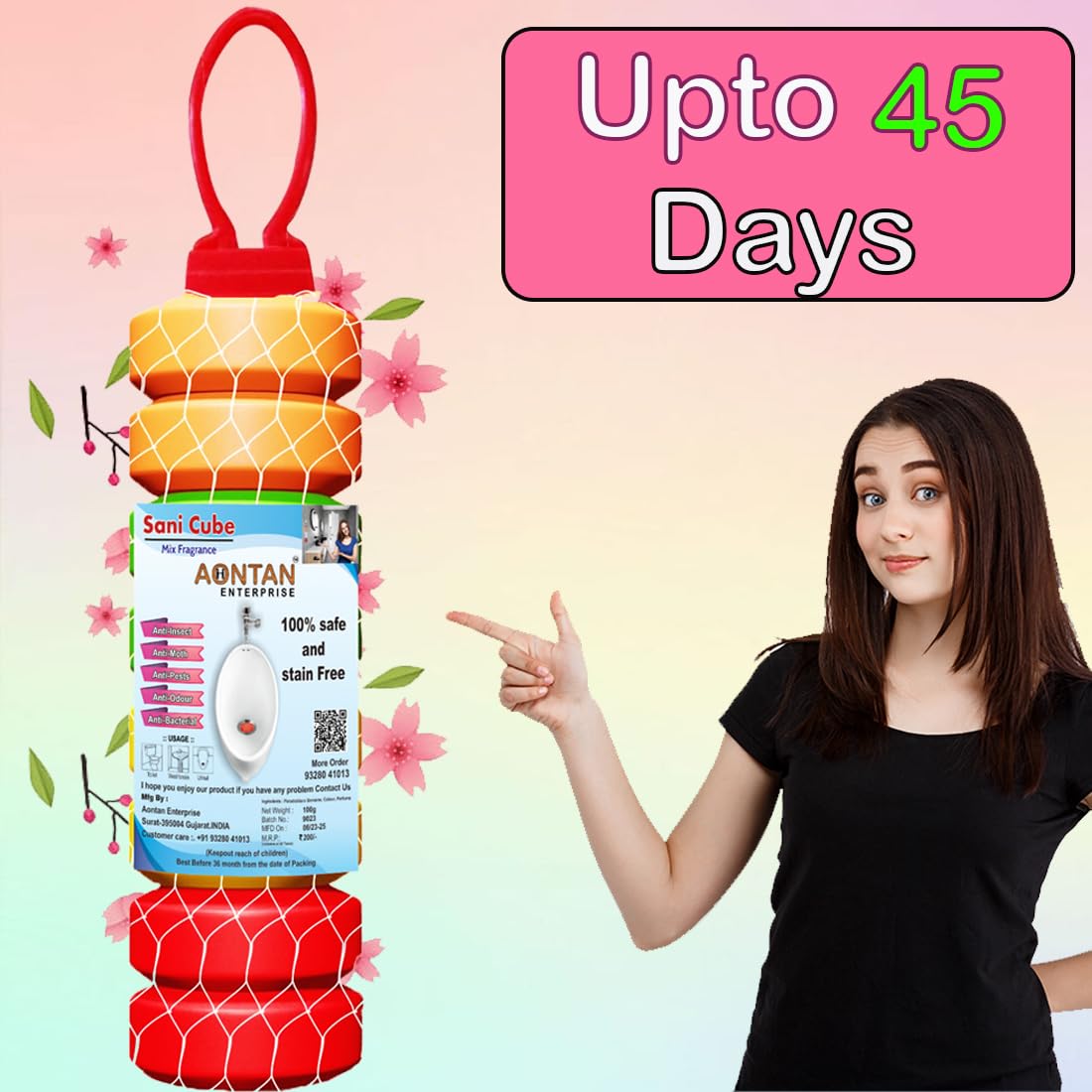 AONTAN ENTERPRISE Bathroom Air Freshener Blocks - 3 Pack (100g Each) | Long-Lasting Toilet, Shoe Rack & Urinal Deodorizer | Antibacterial Naphthalene Balls for Fresh & Clean Home, Office & Hotel Restrooms