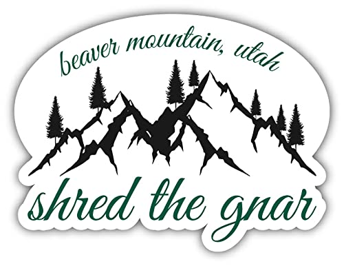 Beaver Mountain Utah Ski & Snowboard Adventure Souvenir - 4 Inch Vinyl Decal Sticker with Mountain Design | Perfect for Laptops, Helmets & Water Bottles | Ski Resort Memorabilia & Winter Sports Gift