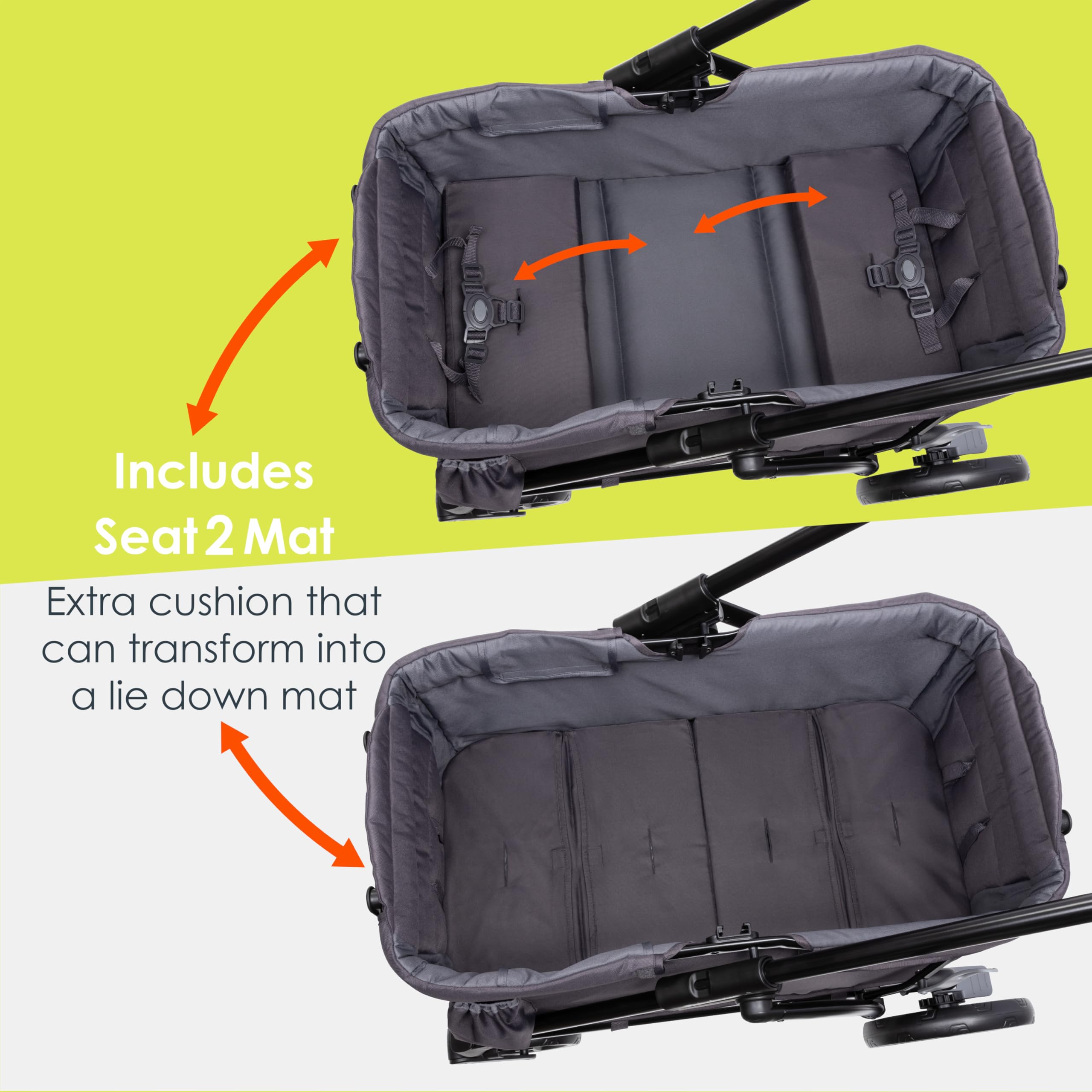 Baby Trend Navigator Plus 2-in-1 Stroller Wagon - Lightweight Convertible Stroller & Wagon Combo for Toddlers & Kids (Dash Midnight) | Perfect for Park Outings, Beach Trips & Family Adventures