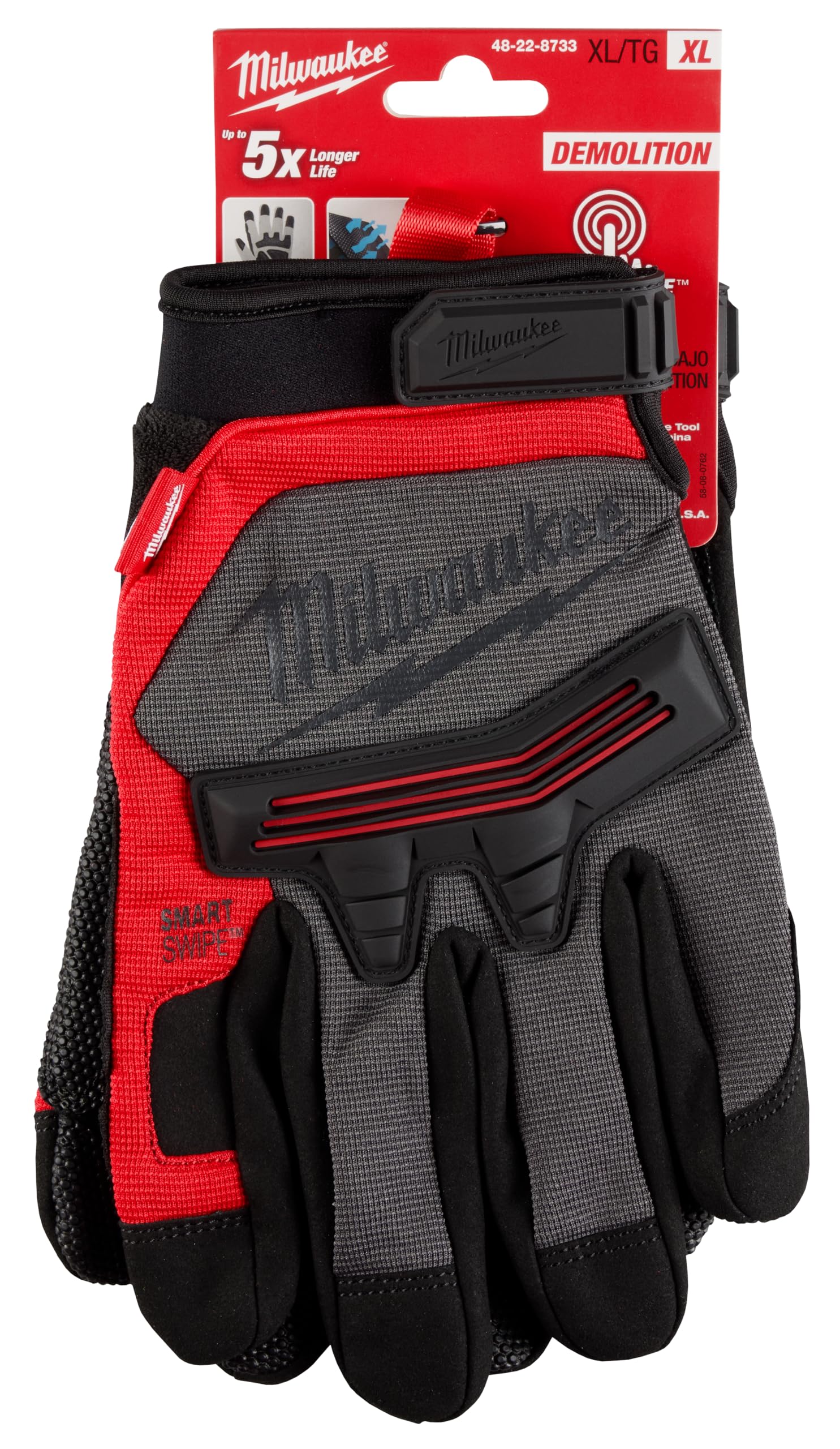 Milwaukee 48-22-8733 Heavy Duty Demolition Gloves - X-Large Size for Construction, Demolition & Industrial Work - Durable Work Gloves for Safety & Protection