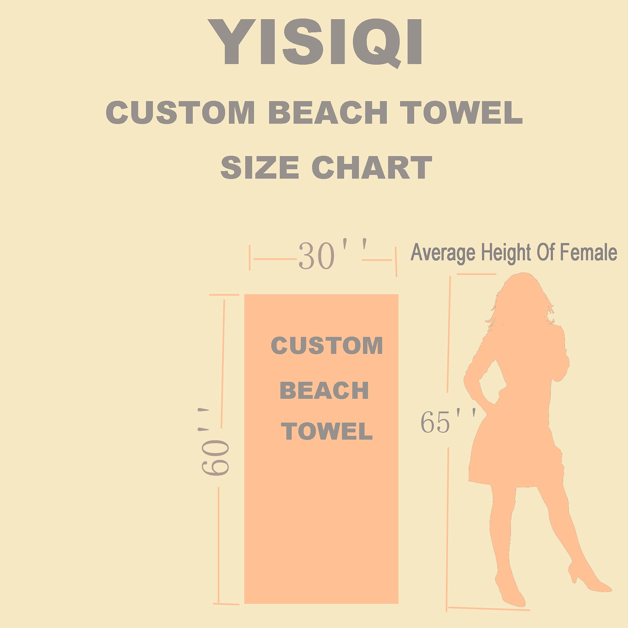 Custom Personalized Beach Towel with Name - Soft & Absorbent for Women, Men, Kids & Baby - Great for Pool, Beach, Vacation & Nursery - Unique Gift for Family & Friends