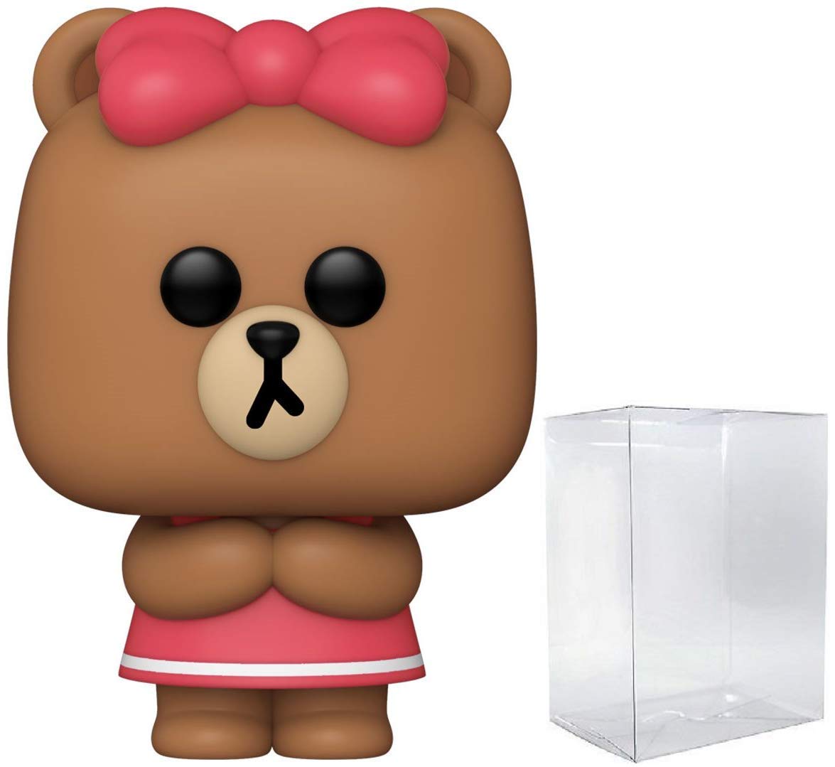 Funko Pop! Line Friends Choco Vinyl Figure Collectible - Includes Free Pop Protector Case | Perfect for Display, Gifts & Anime Fans Collection