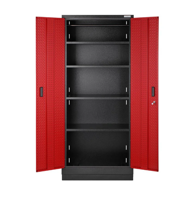 Gladiator Red Premier Pre-Assembled 84-Inch Tall Cabinet GALG362DPR - Heavy-Duty Garage Storage for Tools & Equipment