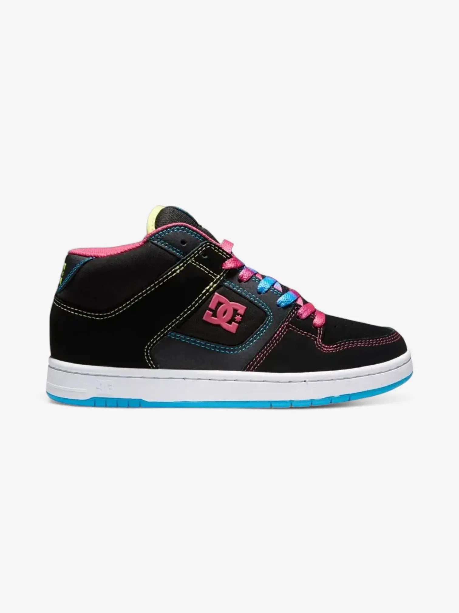 DC Women's Manteca 4 Mid Skate Shoes - Black & Multicolor - Comfortable Sneakers for Skateboarding, Streetwear & Casual Fashion