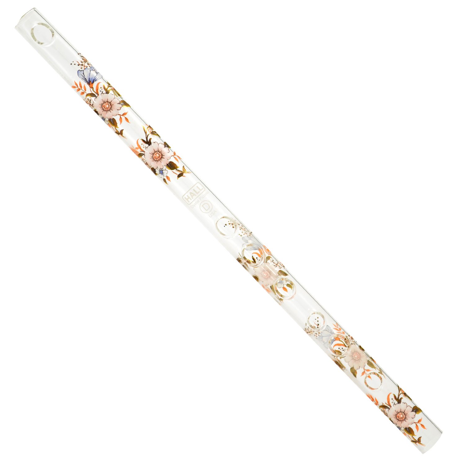 Hall Crystal Flute 12202 - Professional D Key Inline Glass Flute with Clear Tone - Perfect for Orchestras, Solo Performances & Music Classrooms