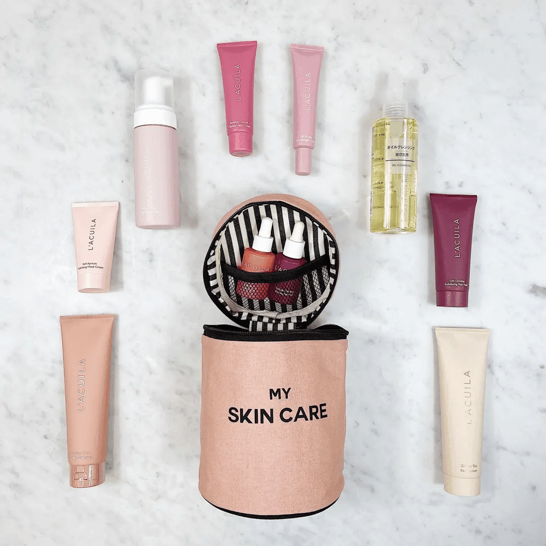 Pink/Blush Round Cosmetic Case with Handle - Travel Makeup Organizer & Skin Care Storage for Women | Perfect for Gym, Vacation & Daily Use