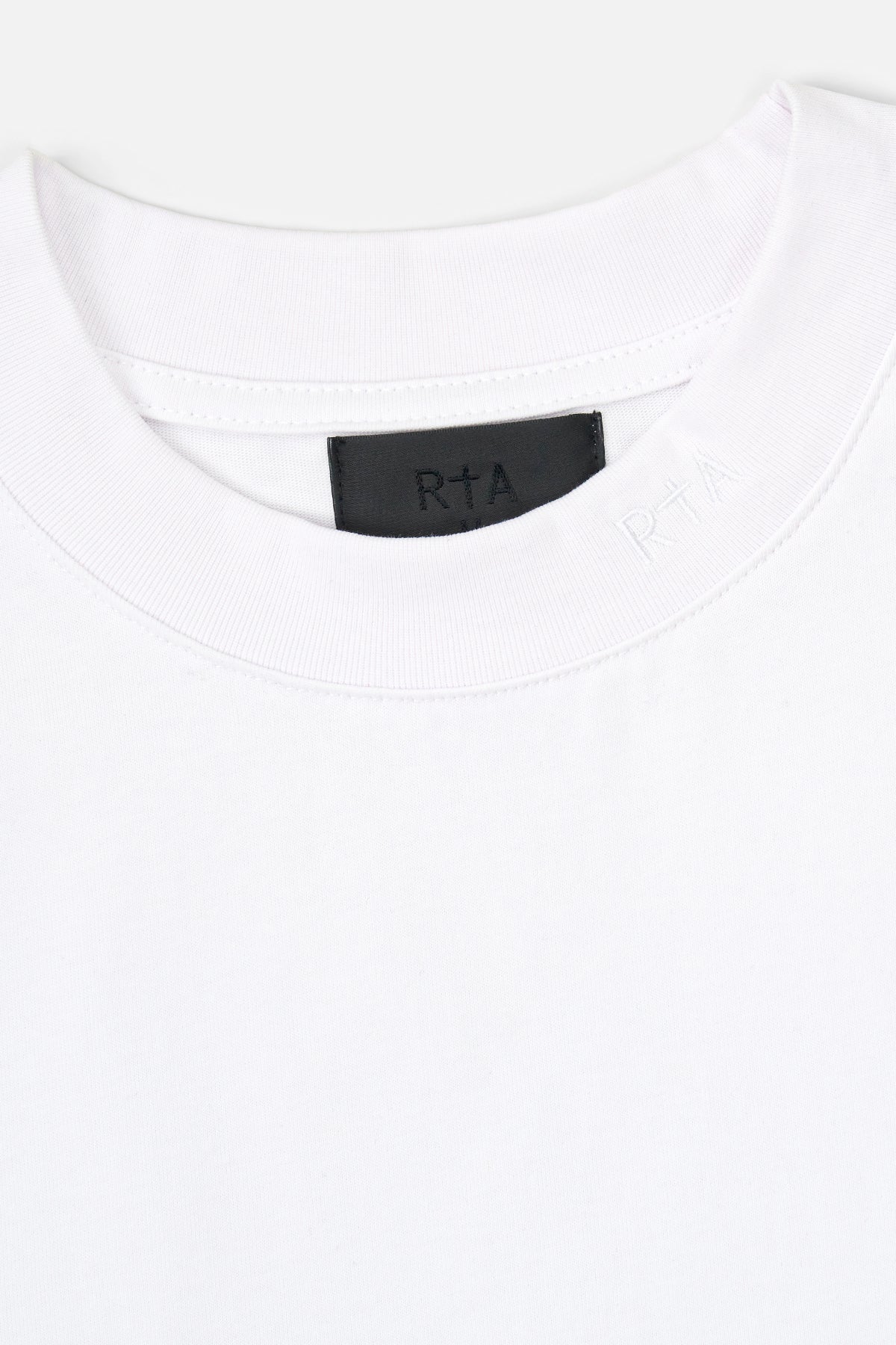 RICO Mock Neck Short Sleeve T-Shirt for Men - White Collar Logo Design | Casual Wear, Office Outfit, Street Style Fashion